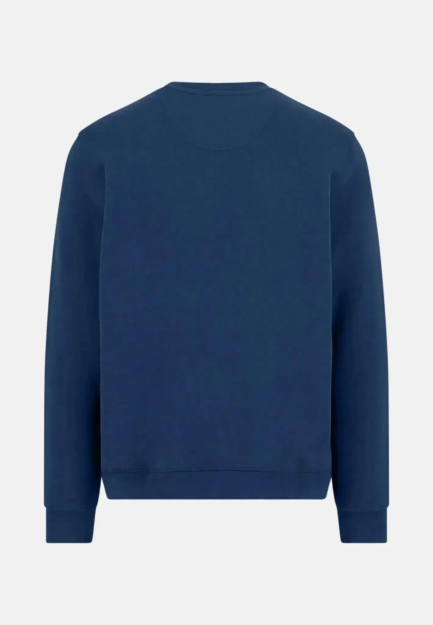 FYNCH-HATTON-Fynch-Hatton Washed Cotton Crewneck Sweatshirt Midnight-NORTHERN THREADS DESIGNER MENSWEAR