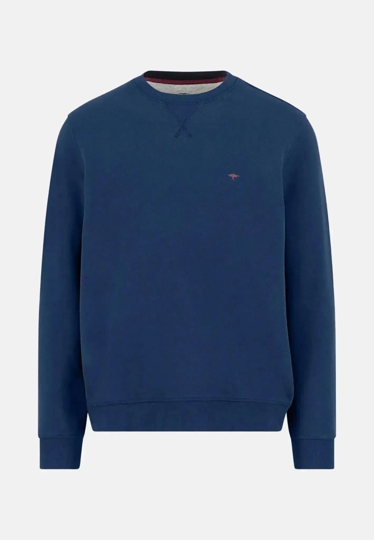 FYNCH-HATTON-Fynch-Hatton Washed Cotton Crewneck Sweatshirt Midnight-NORTHERN THREADS DESIGNER MENSWEAR