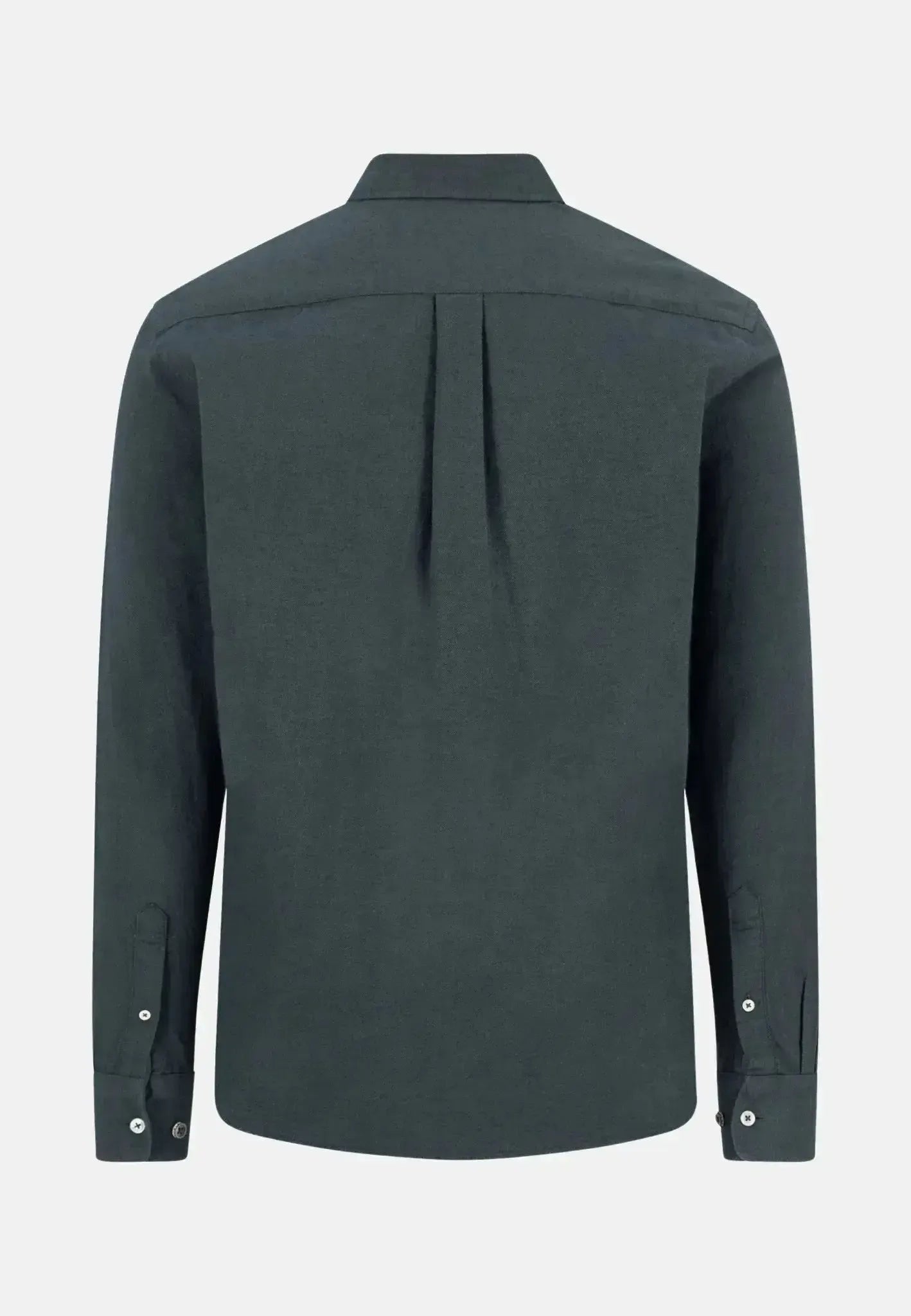 FYNCH-HATTON-Fynch-Hatton Winter Solid Button Down Shirt Dark Ivy-NORTHERN THREADS DESIGNER MENSWEAR