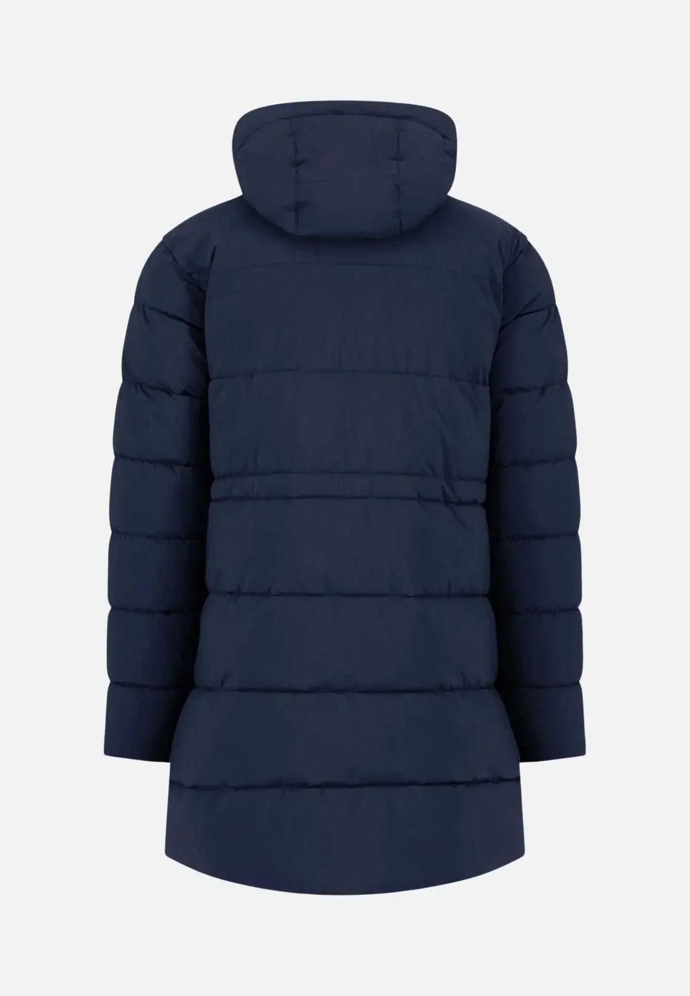 Fynch - Hatton Hooded Full Length Puffer Coat Navy - northern threads