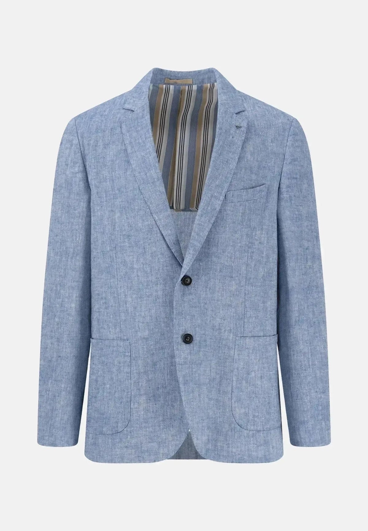 Fynch-Hatton Linen Blend Herringbone Blazer Summer Breeze | Northern Threads Designer Menswear