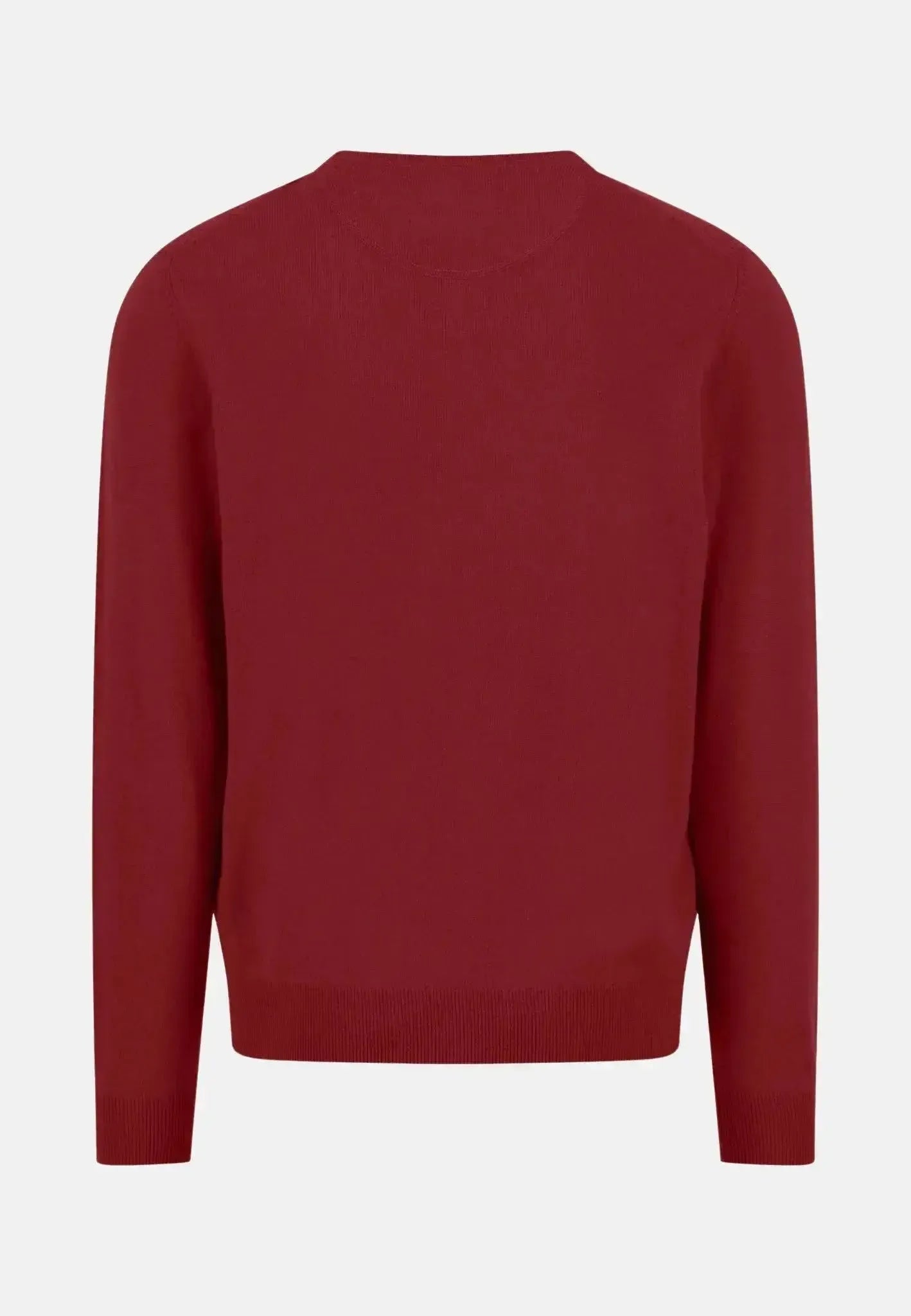 Fynch - Hatton Merino Wool Cashmere V - Neck Knit Garnet Red - northern threads