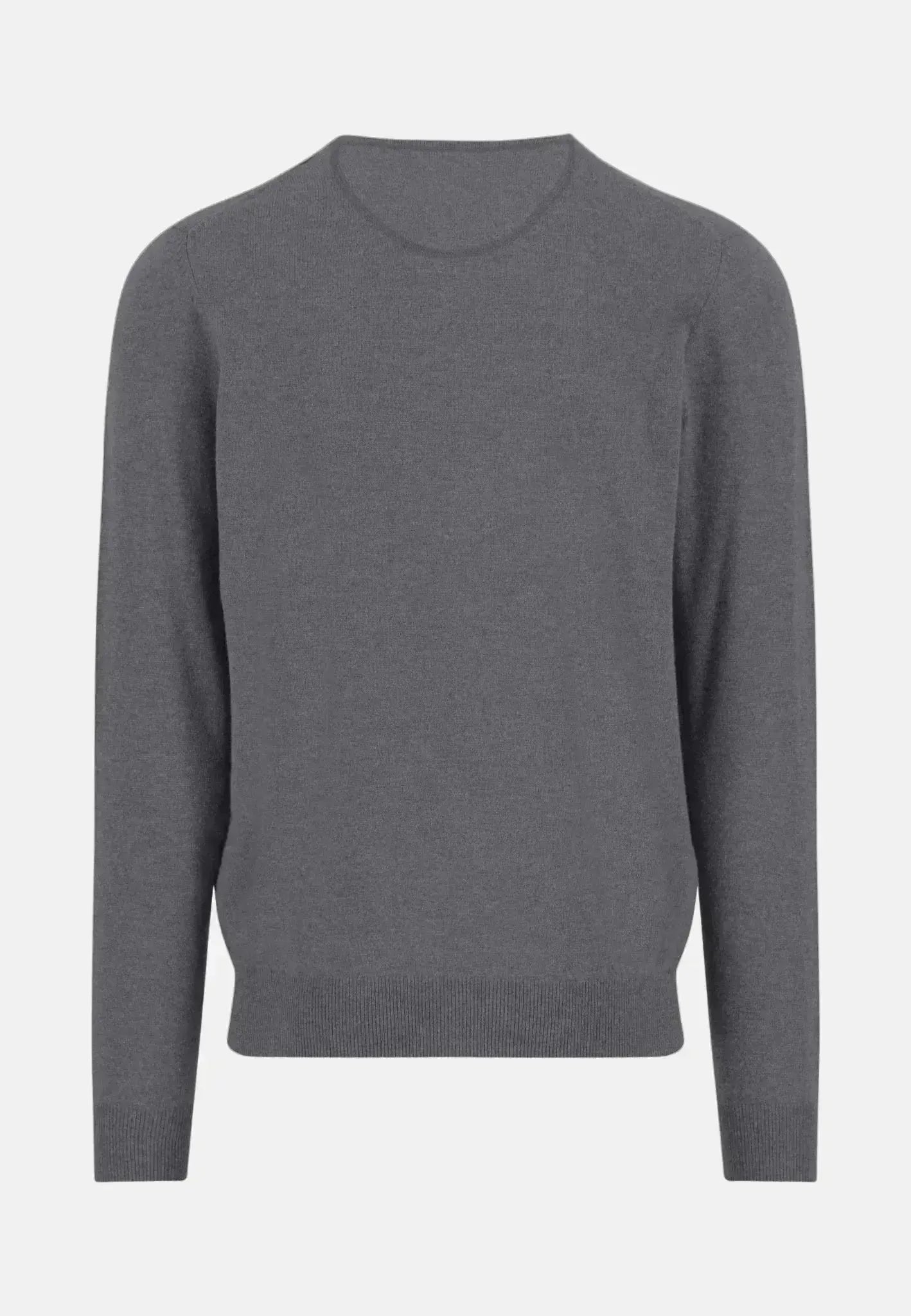 Fynch - Hatton Merino Wool Cashmere V - Neck Knit Steel - northern threads