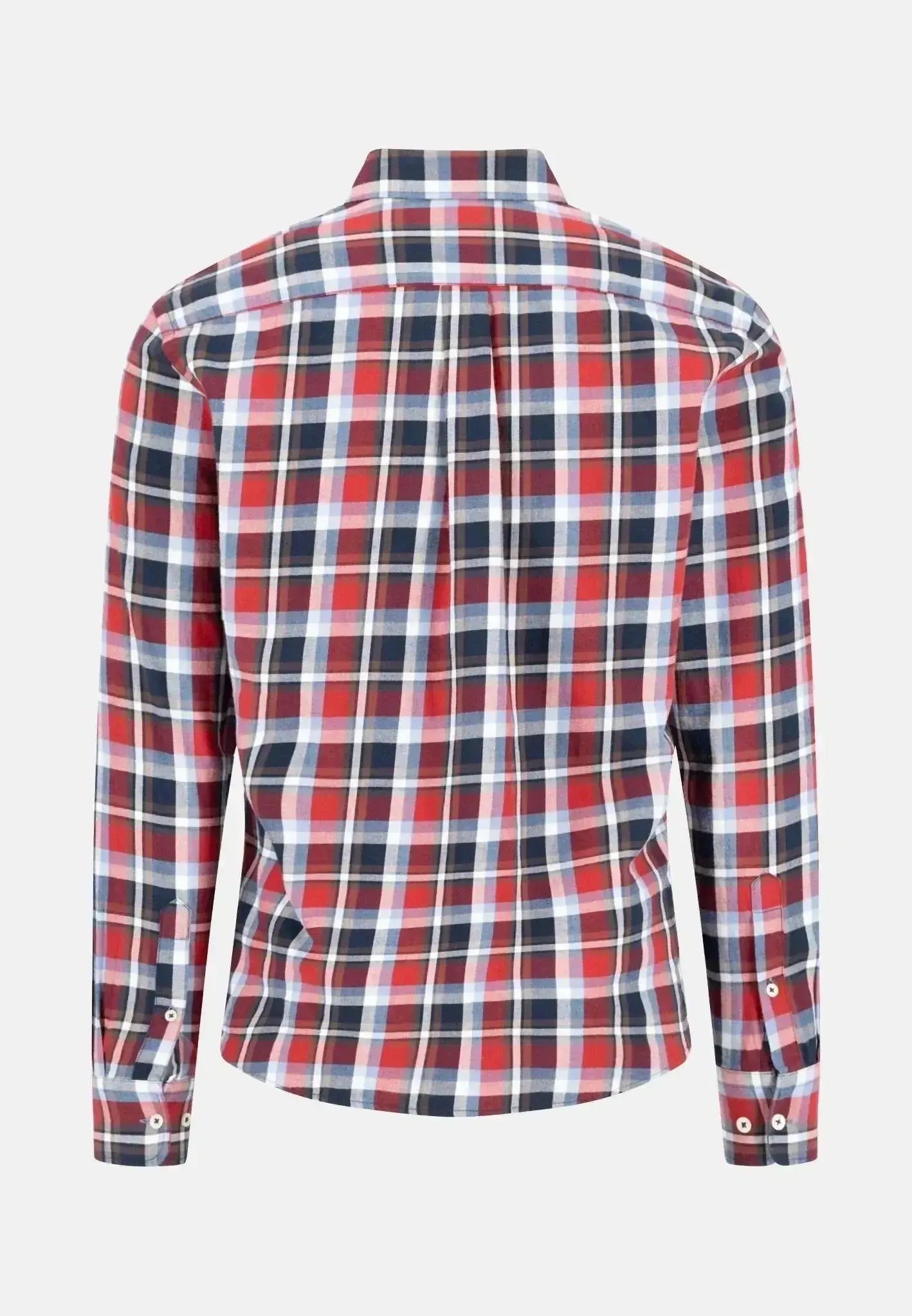 Fynch - Hatton Multicolour Flannel Check Shirt Garnet Red - northern threads