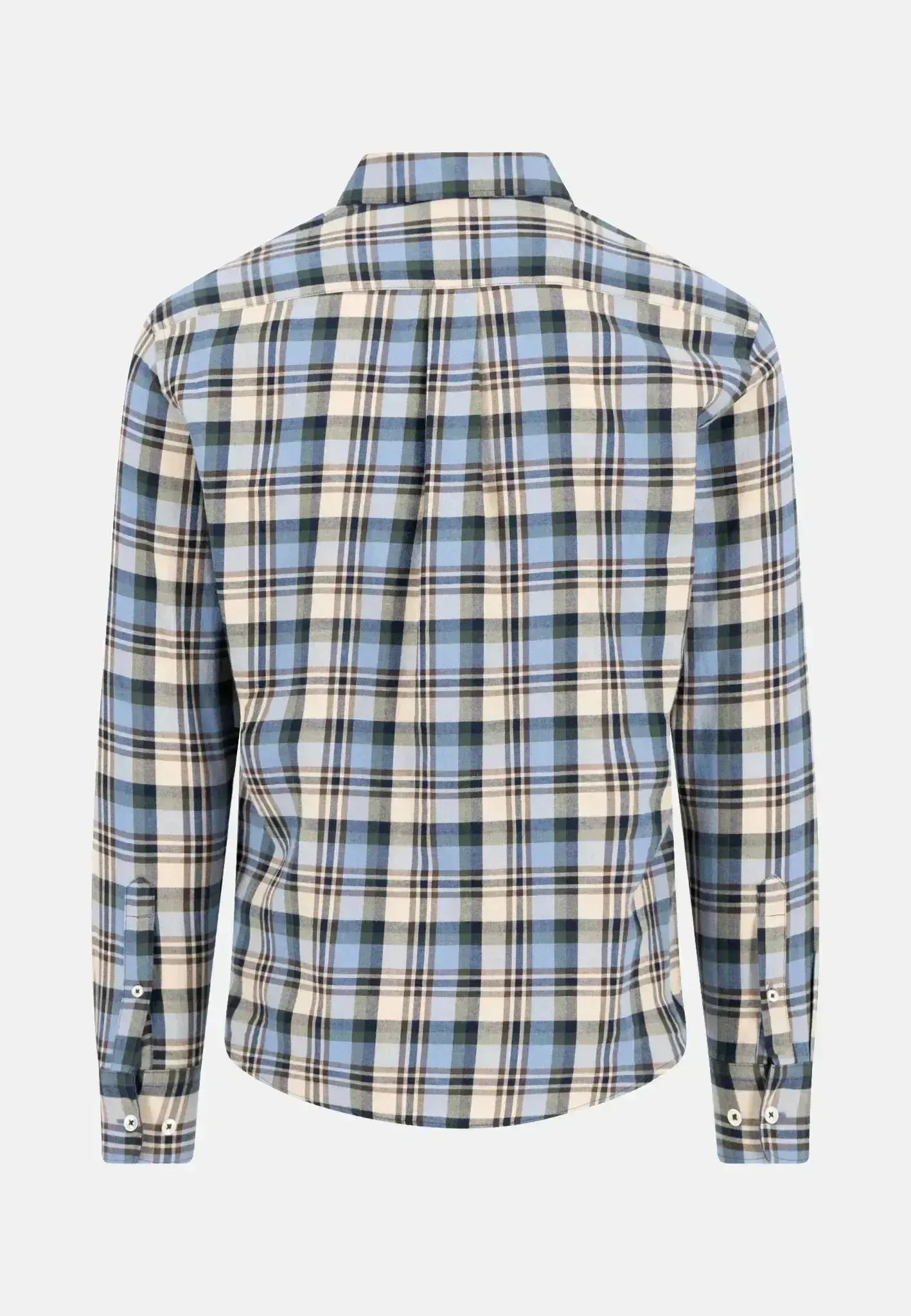 Fynch - Hatton Multicolour Flannel Check Shirt Sand - northern threads