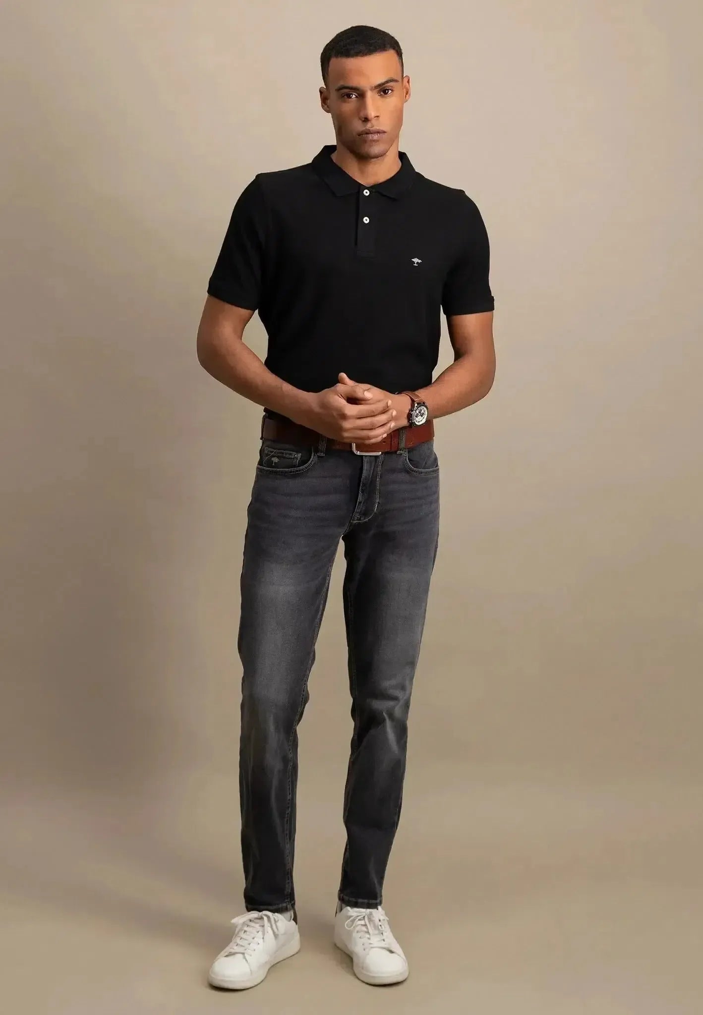 Fynch - Hatton Premium Cotton Polo Shirt Black - northern threads