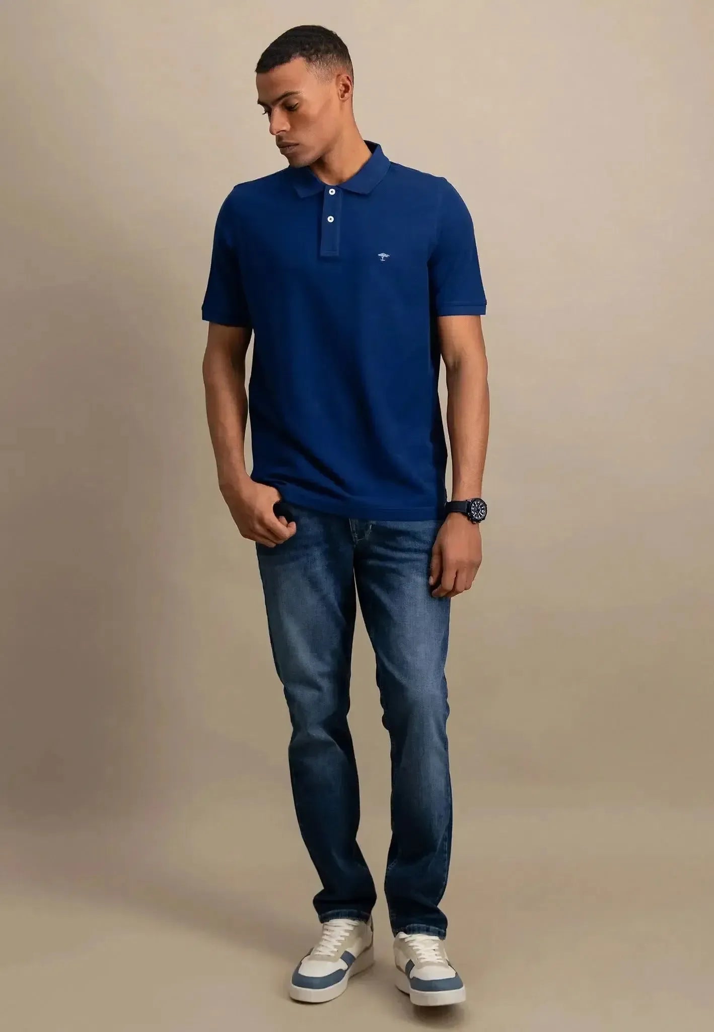 Fynch - Hatton Premium Cotton Polo Shirt Midnight - northern threads
