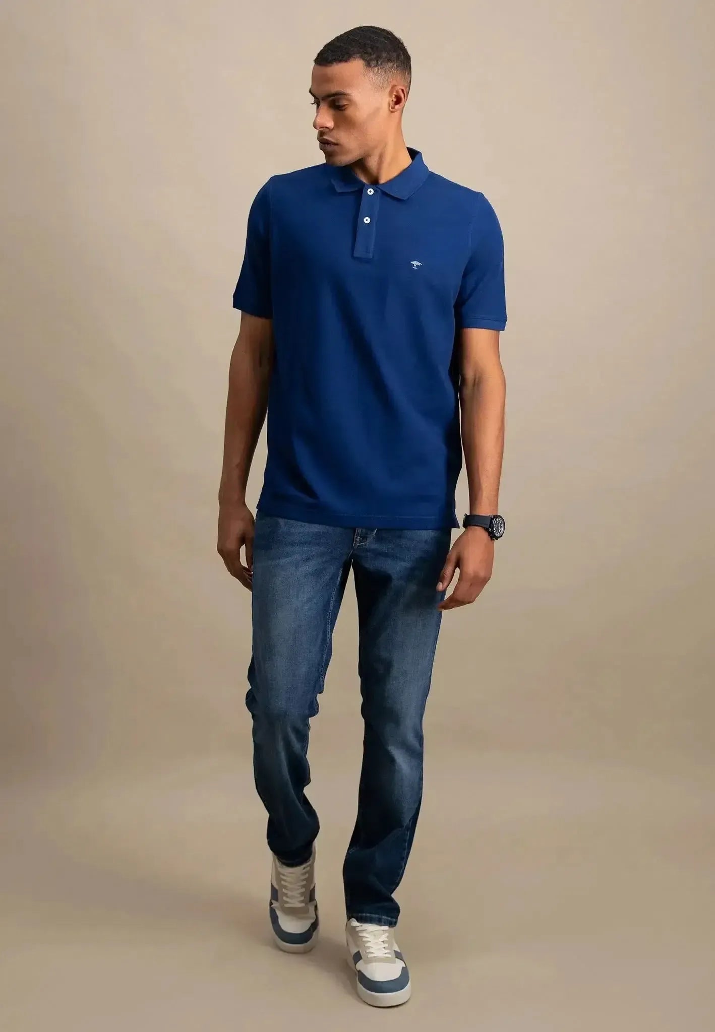 Fynch - Hatton Premium Cotton Polo Shirt Midnight - northern threads