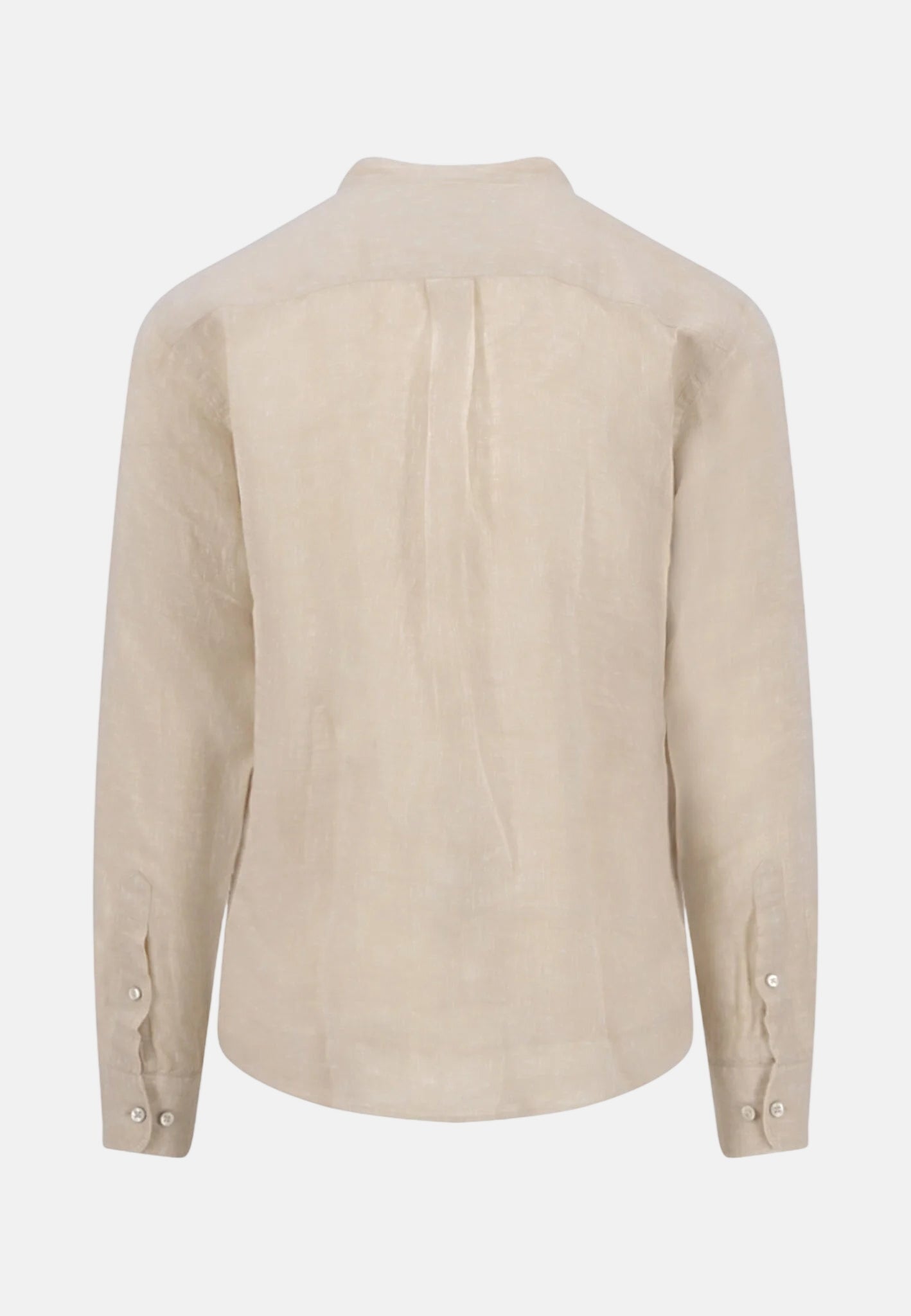 Fynch - Hatton Stand Collar Pure Linen Shirt Sand - northern threads