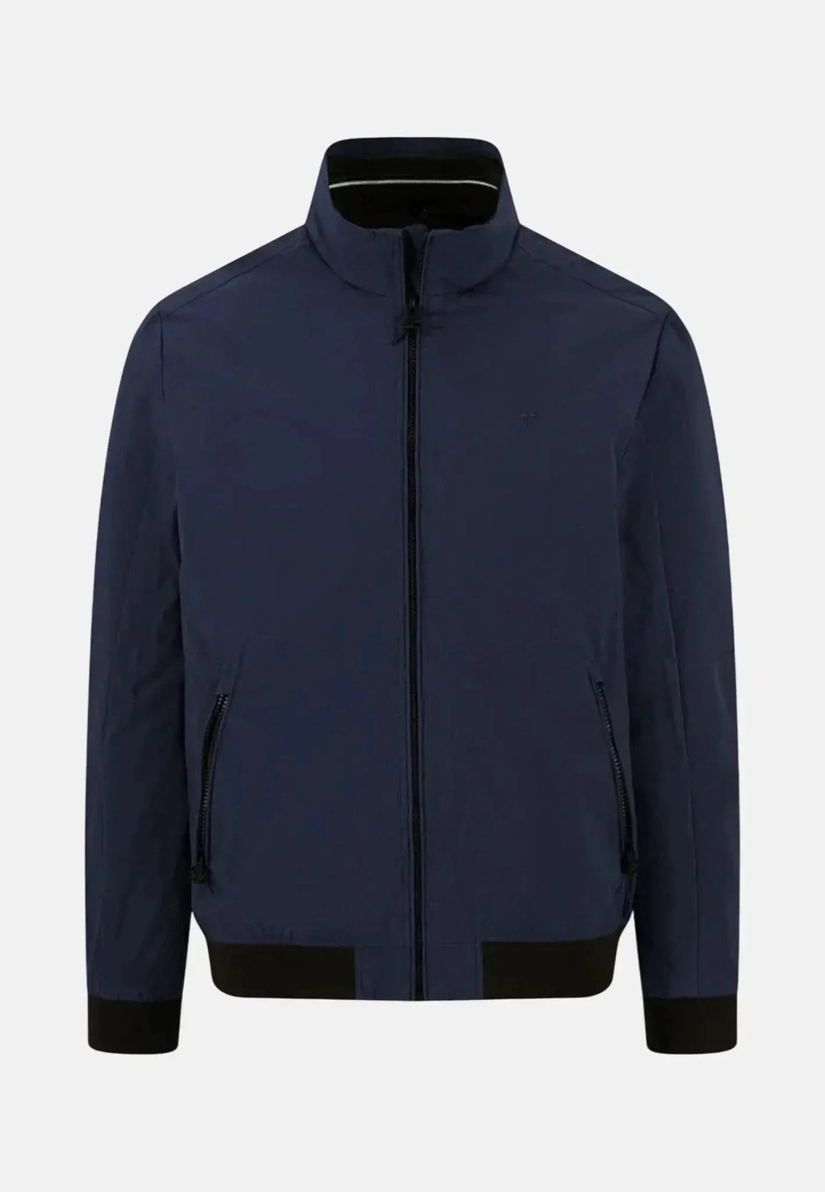 Fynch-Hatton Stand Collar Zipped Pocket Jacket Dark Navy | Northern Threads Designer Menswear