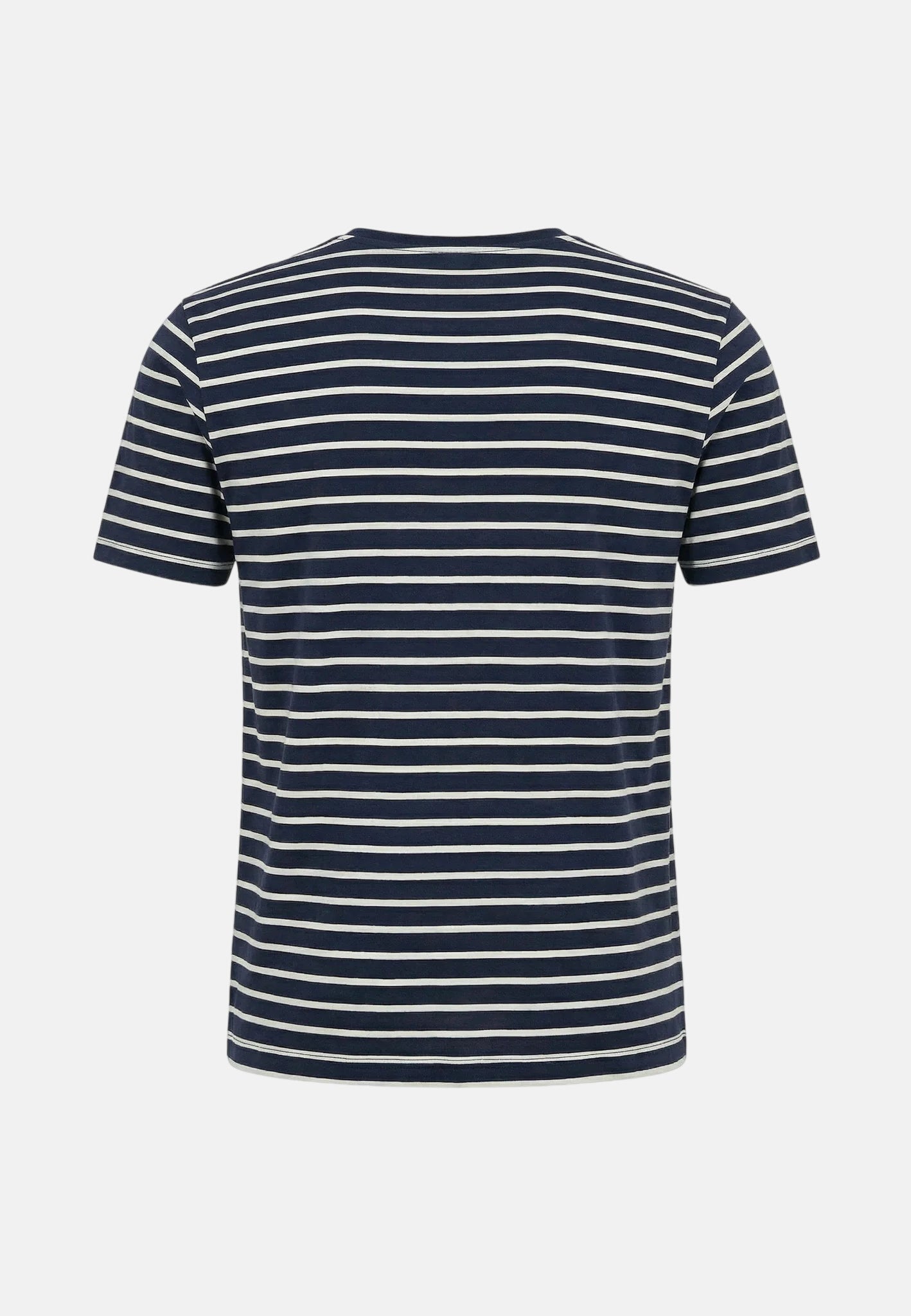 Fynch - Hatton Stripe Pattern T-Shirt Navy - northern threads