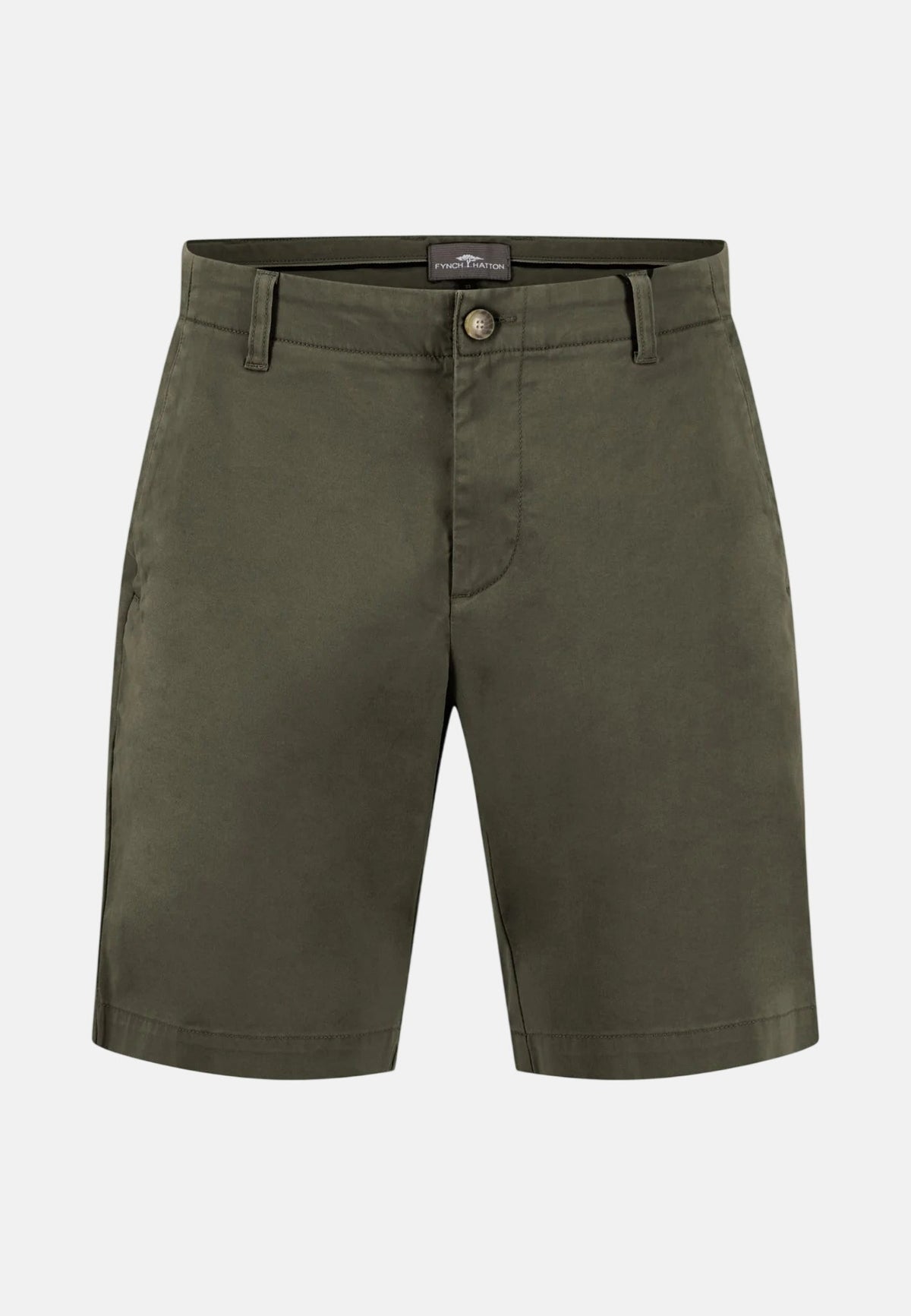 Fynch-Hatton Summer Stretch Bermuda Shorts Dark Khaki | Northern Threads Designer Menswear