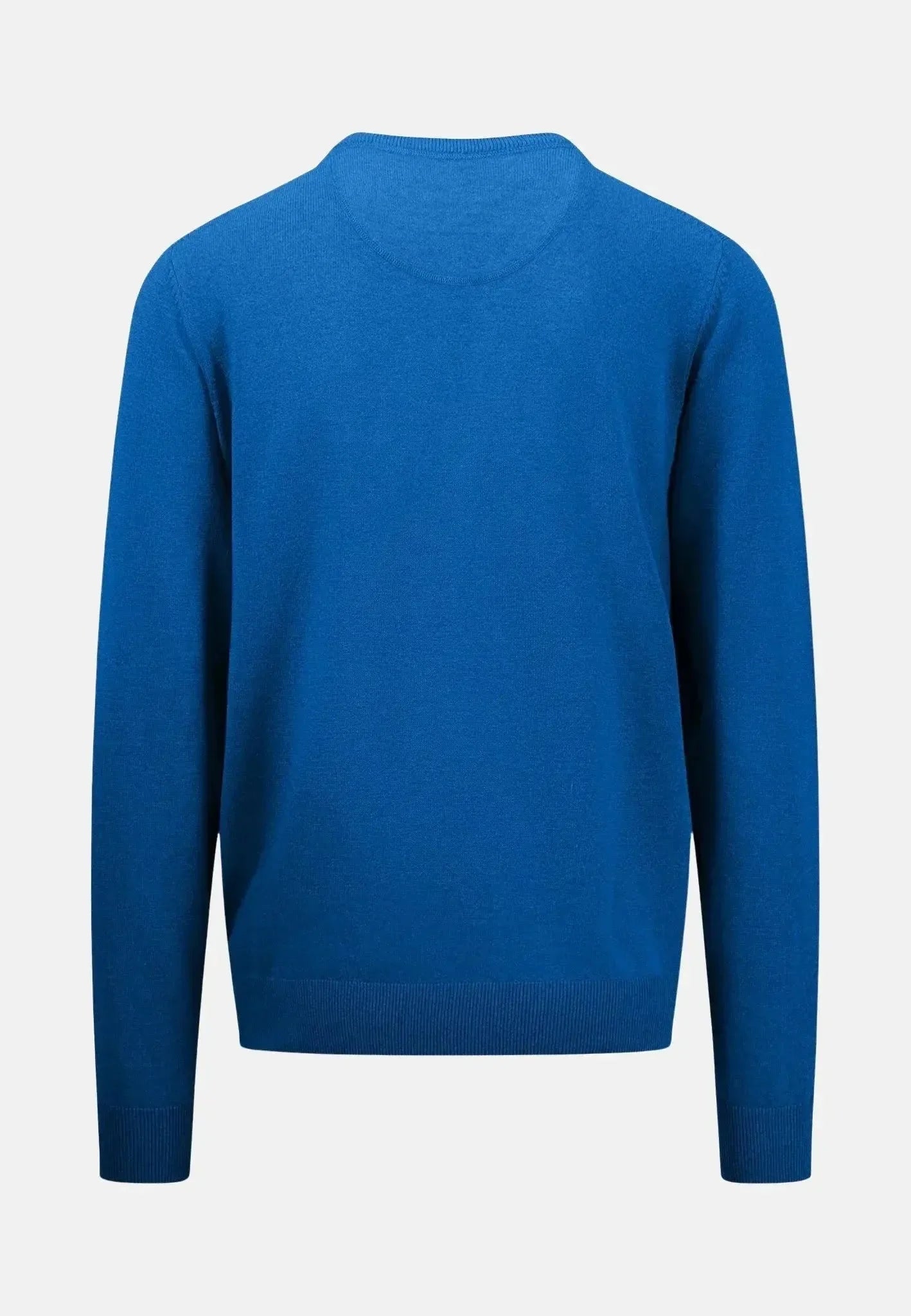 Fynch - Hatton Superfine Cotton Crewneck Knit Strong Blue - 1513210-628-S - northern threads uk