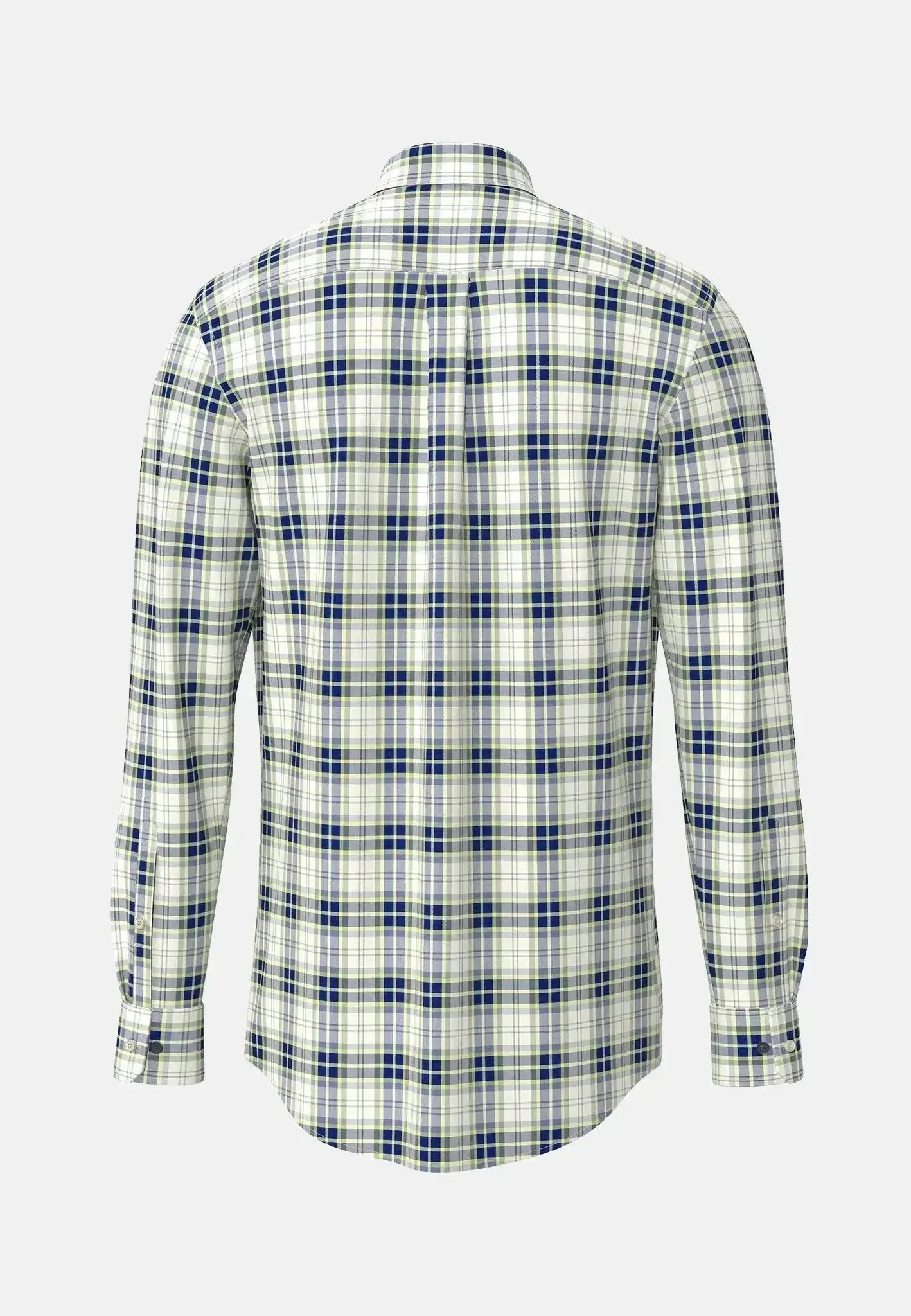 Fynch - Hatton Washed Oxford Check Shirt Harbour Blue - northern threads