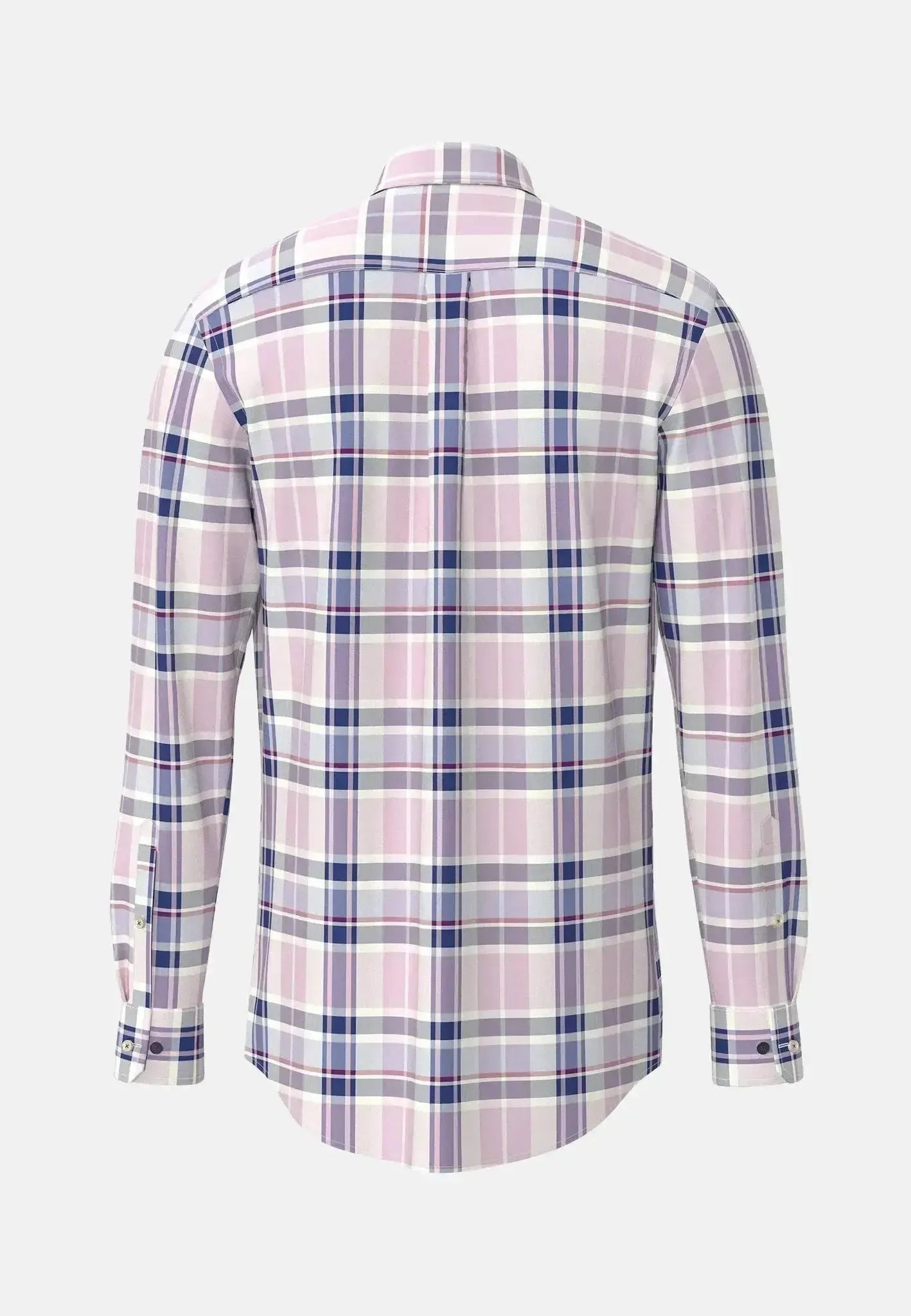 Fynch - Hatton Washed Oxford Check Shirt Magnolia - northern threads
