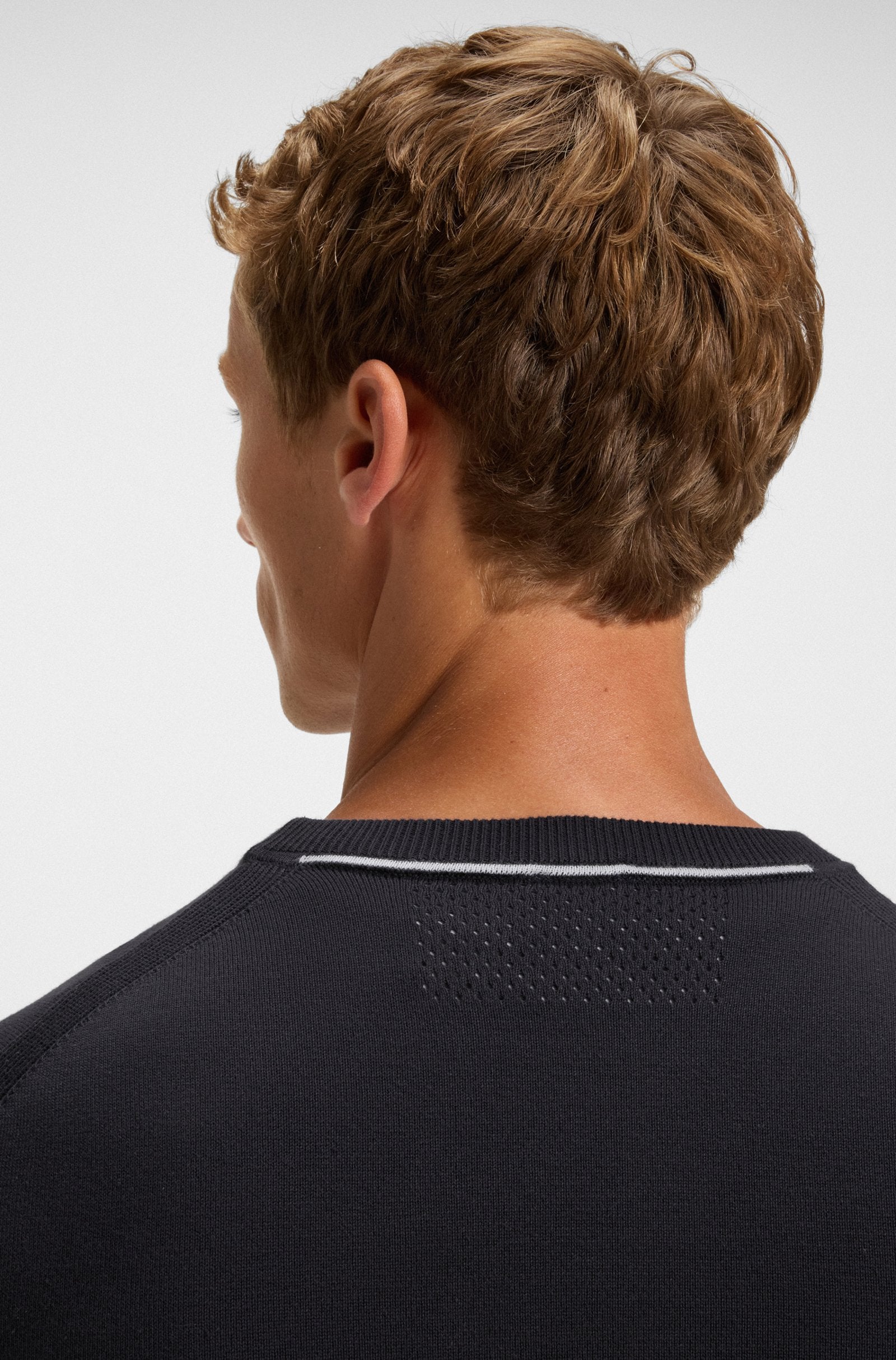 Boss K_Ever-X Crewneck Cotton Sweater Dark Blue