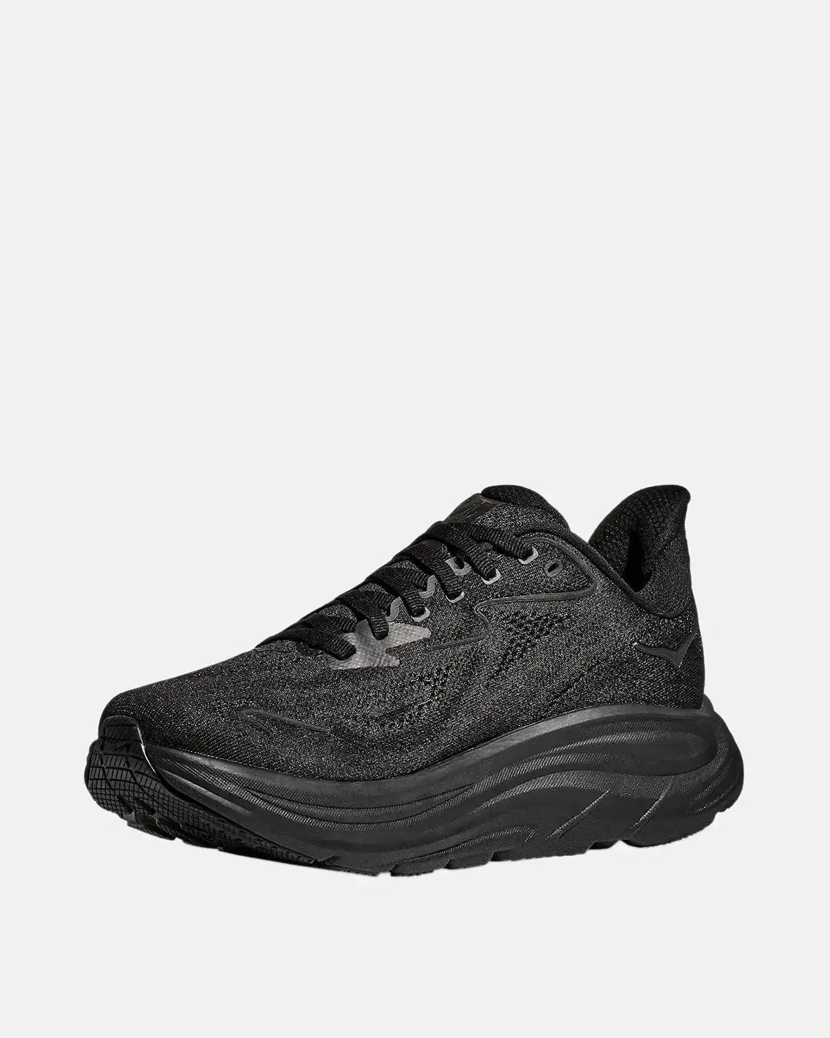 HOKA CLIFTON 10 TRAINERS BLACK BLACK - northern threads
