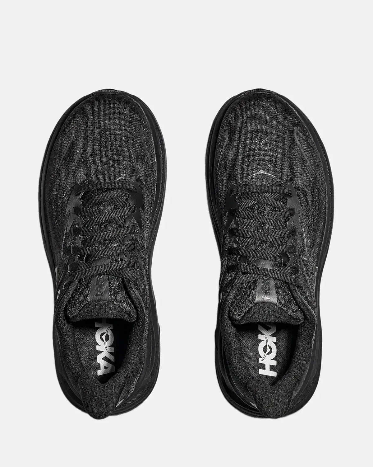 HOKA CLIFTON 10 TRAINERS BLACK BLACK - northern threads