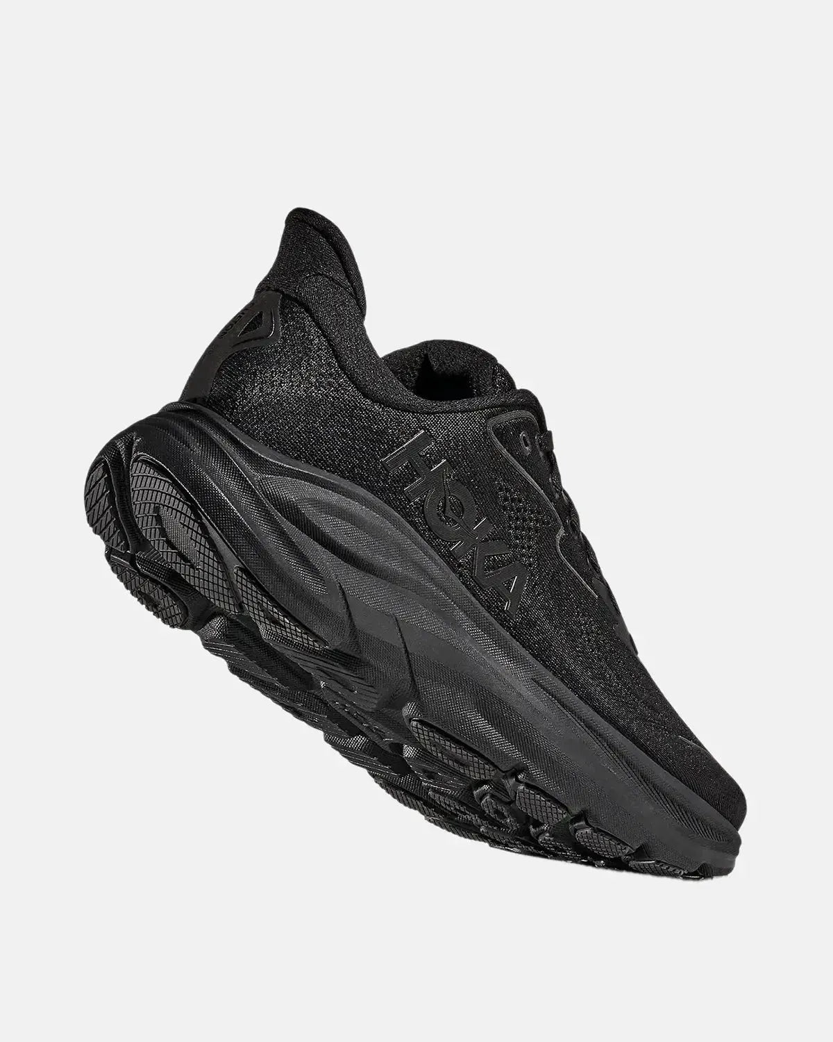 HOKA CLIFTON 10 TRAINERS BLACK BLACK - northern threads