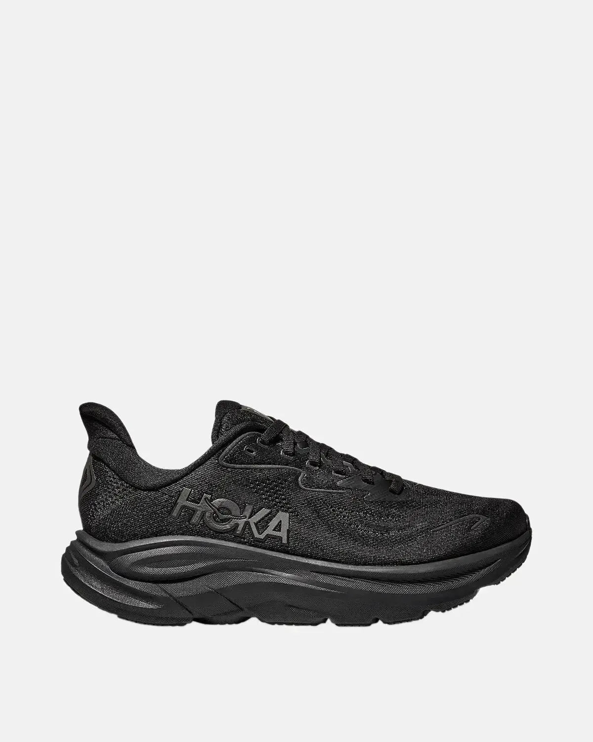 HOKA CLIFTON 10 TRAINERS BLACK BLACK - northern threads