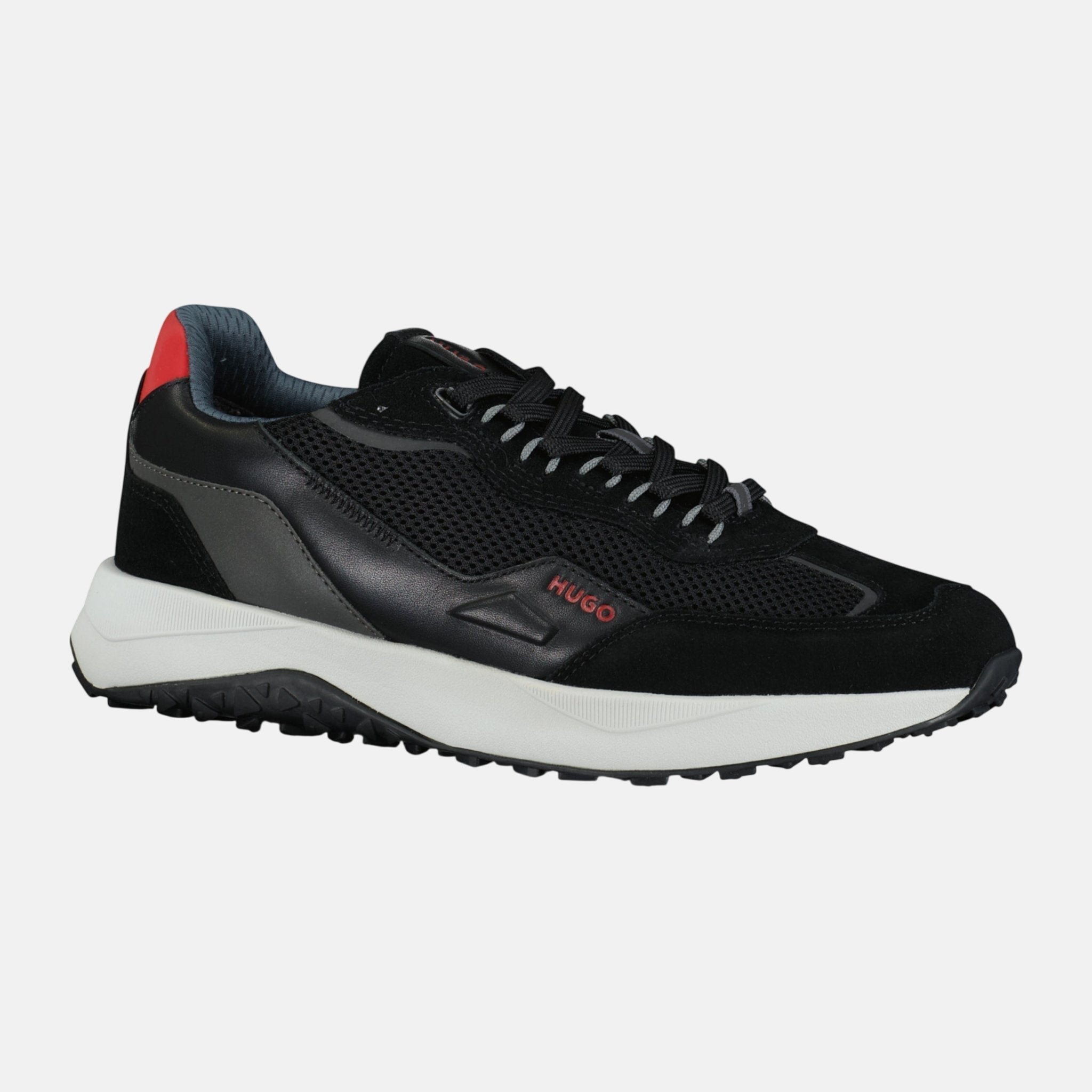 HUGO Kane Trainers Black Red White - G16 - northern threads uk