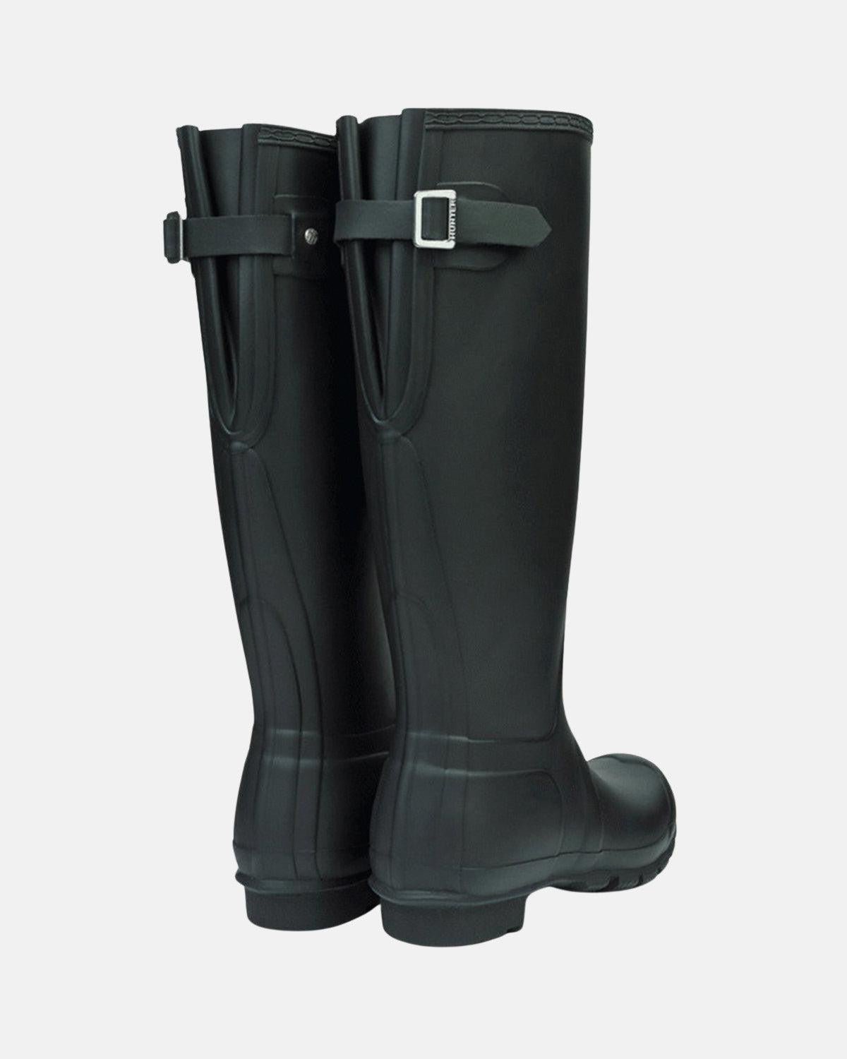 HUNTER WOMENS ORIGINAL TALL BACK ADJUSTABLE BOOTS BLACK - northern threads