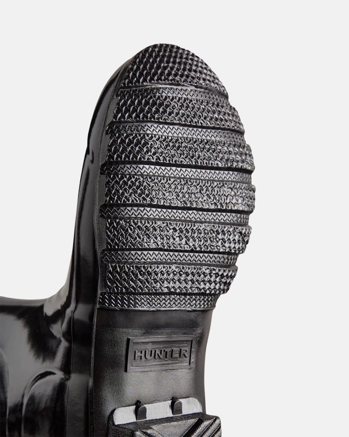 HUNTER WOMENS ORIGINAL TALL GLOSS BOOTS BLACK - northern threads
