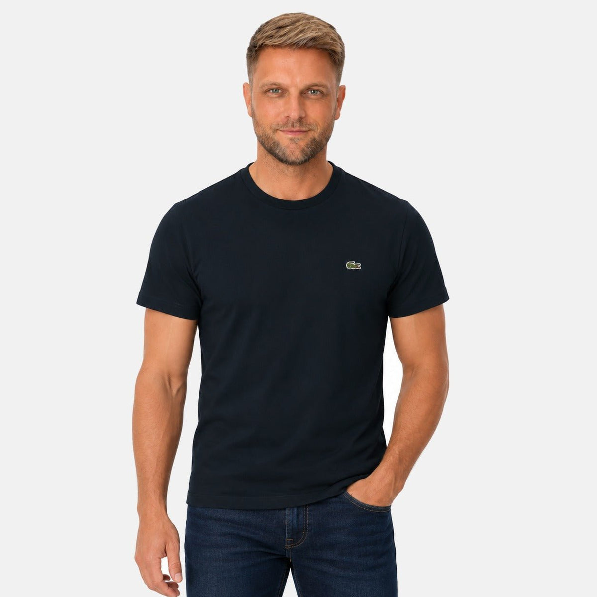 Lacoste Cotton Pima Crew Neck T-Shirt Dark Green | Northern Threads Designer Menswear