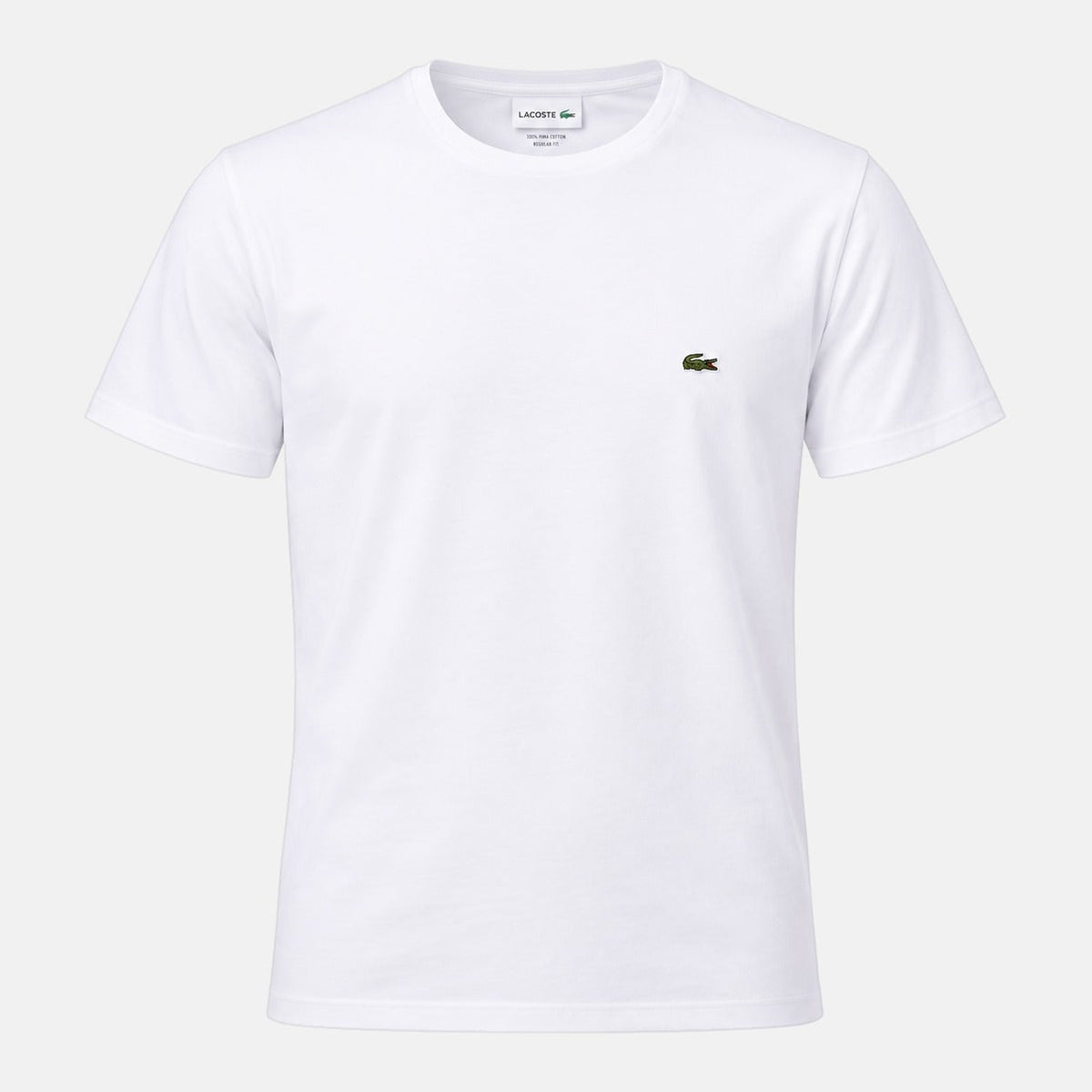 Lacoste Cotton Pima Crew Neck T-Shirt White | Northern Threads Designer Menswear