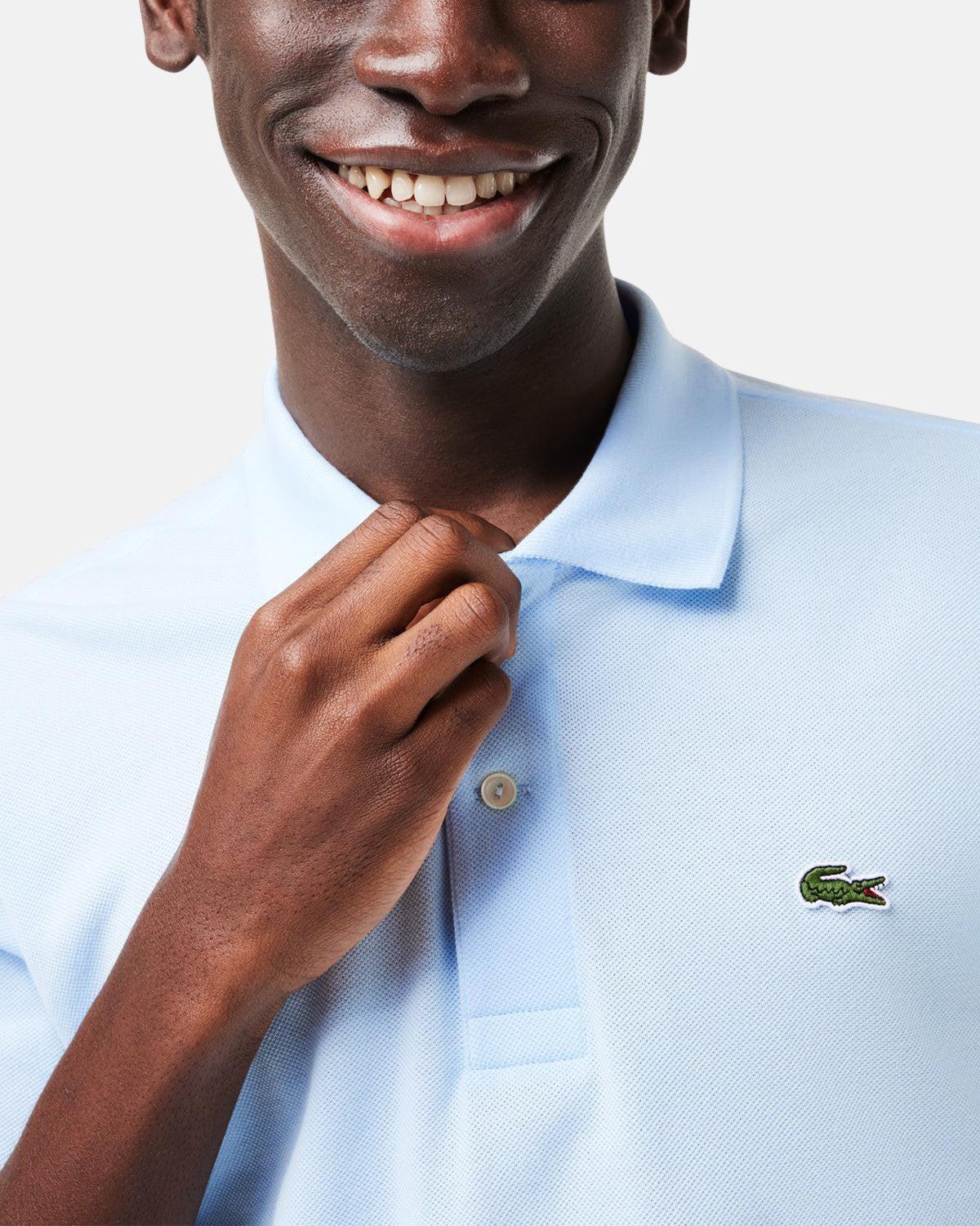 LACOSTE ORIGINAL L.12.12 POLO SHIRT LIGHT BLUE - LACOSTE-L12.12-T01-S 3 - northern threads uk