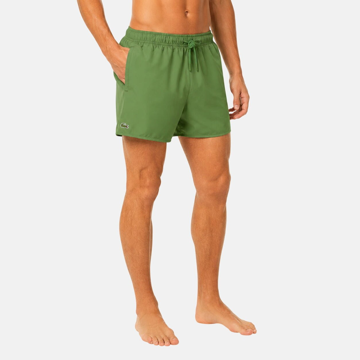 Lacoste Quick-Dry Swim Shorts Lettuce Green | Northern Threads Designer Menswear