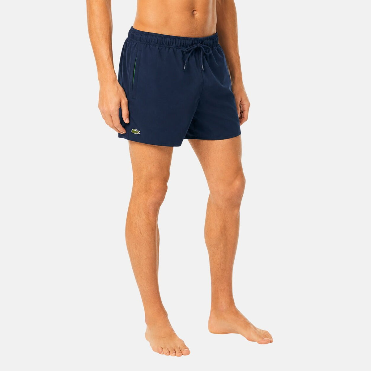 Lacoste Quick-Dry Swim Shorts Navy Blue/Green | Northern Threads Designer Menswear