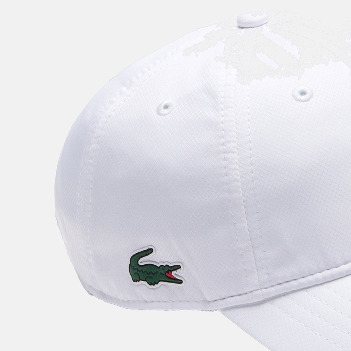 Lacoste Sport Lightweight Diamond Taffeta Baseball Cap White | Northern Threads Designer Menswear