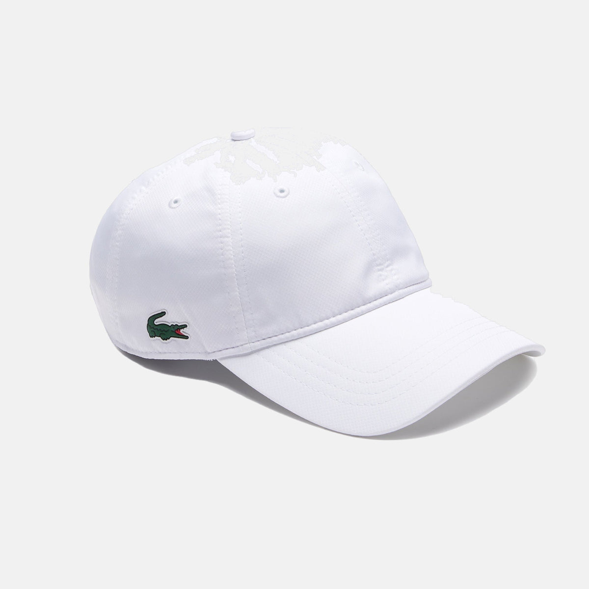 Lacoste Sport Lightweight Diamond Taffeta Baseball Cap White | Northern Threads Designer Menswear