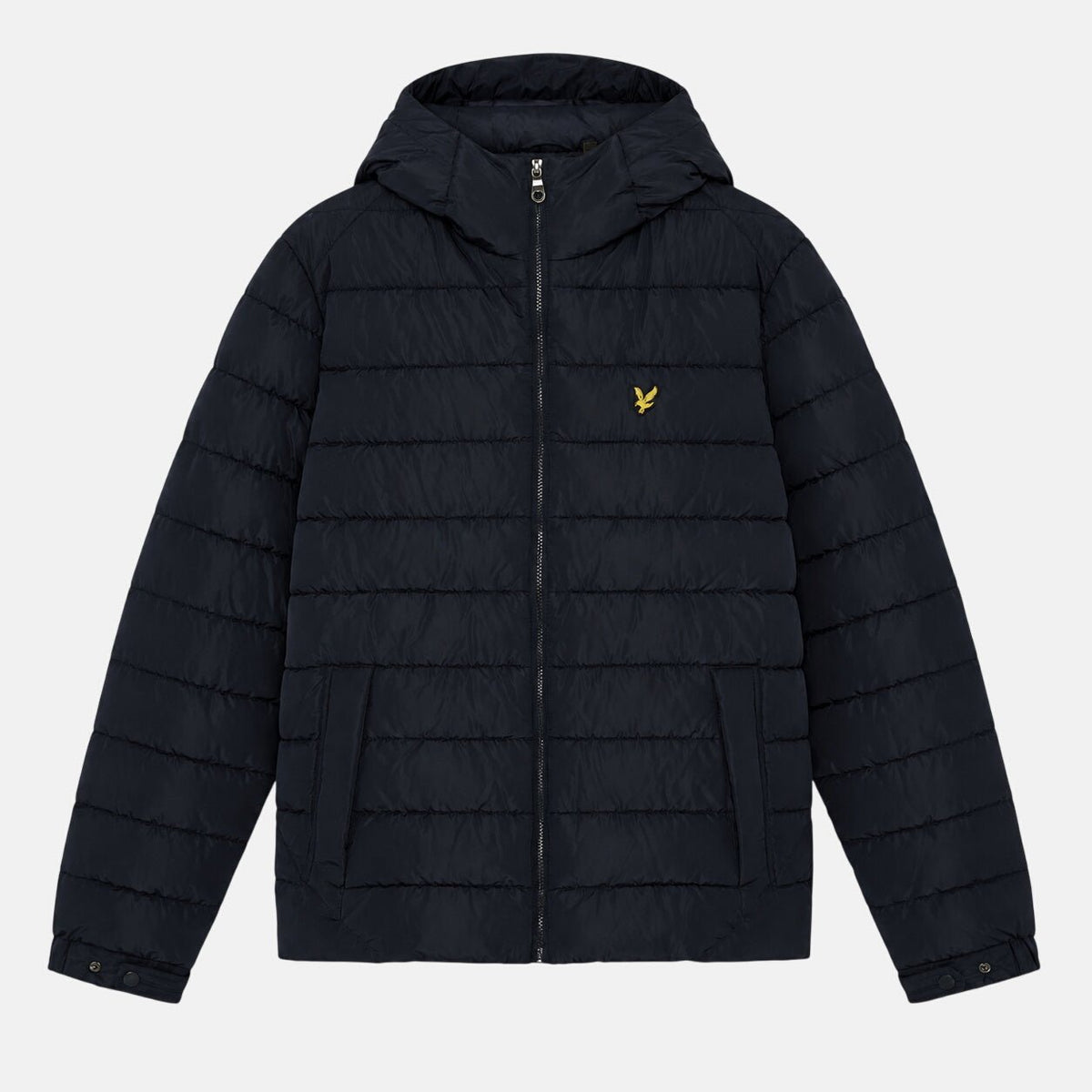 Lyle & Scott Hooded Quilted Jacket Dark Navy | Northern Threads Designer Menswear