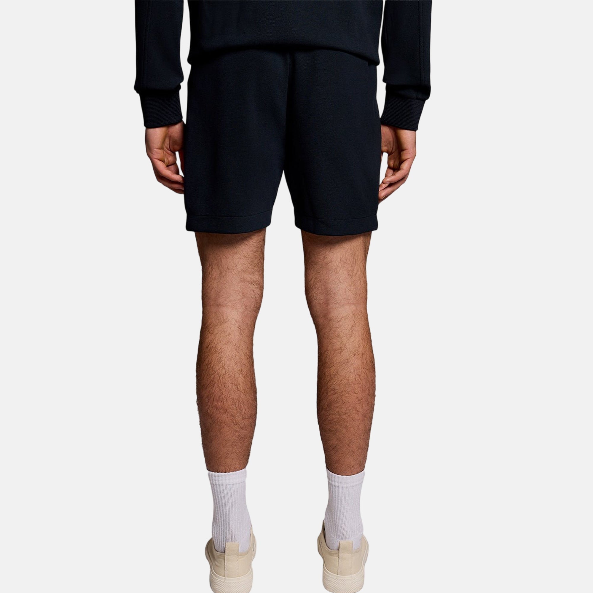 Lyle & Scott Pique Track Shorts Dark Navy - SPR1221-M - northern threads uk