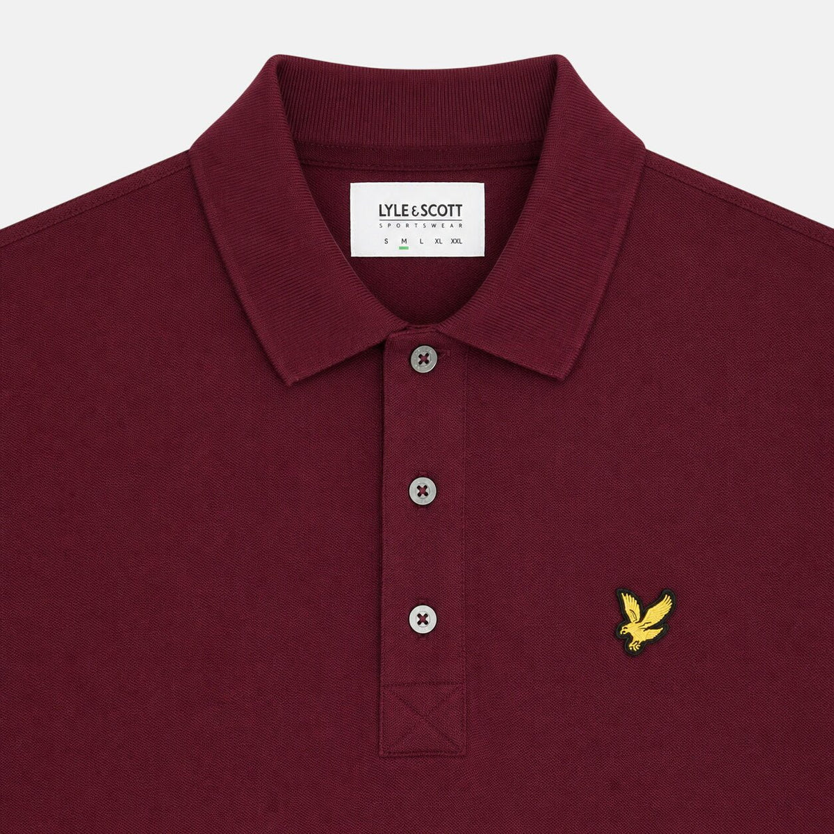 Lyle & Scott Plain Polo Shirt Burgundy | Northern Threads Designer Menswear