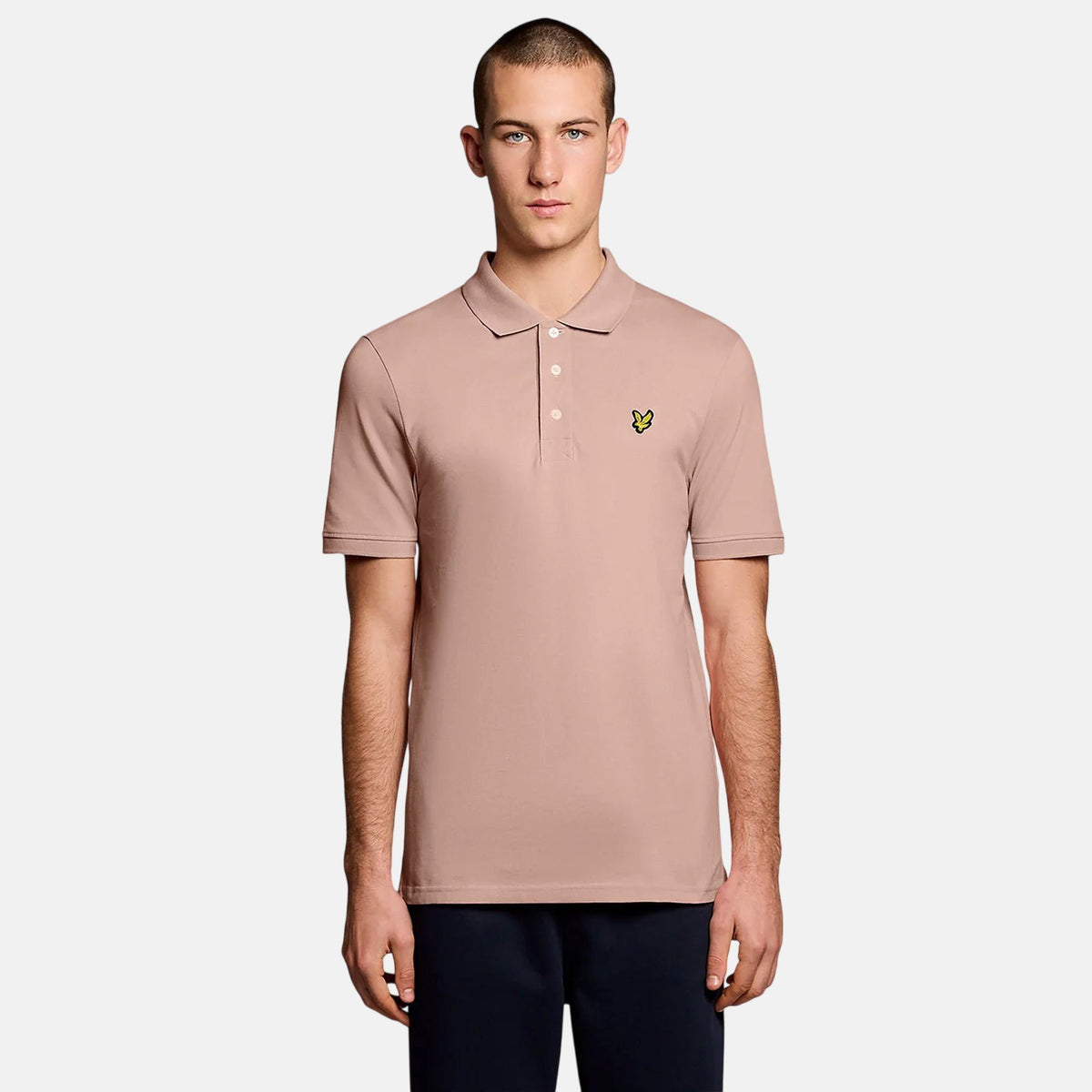 Lyle & Scott Plain Polo Shirt Pink Grapefruit | Northern Threads Designer Menswear