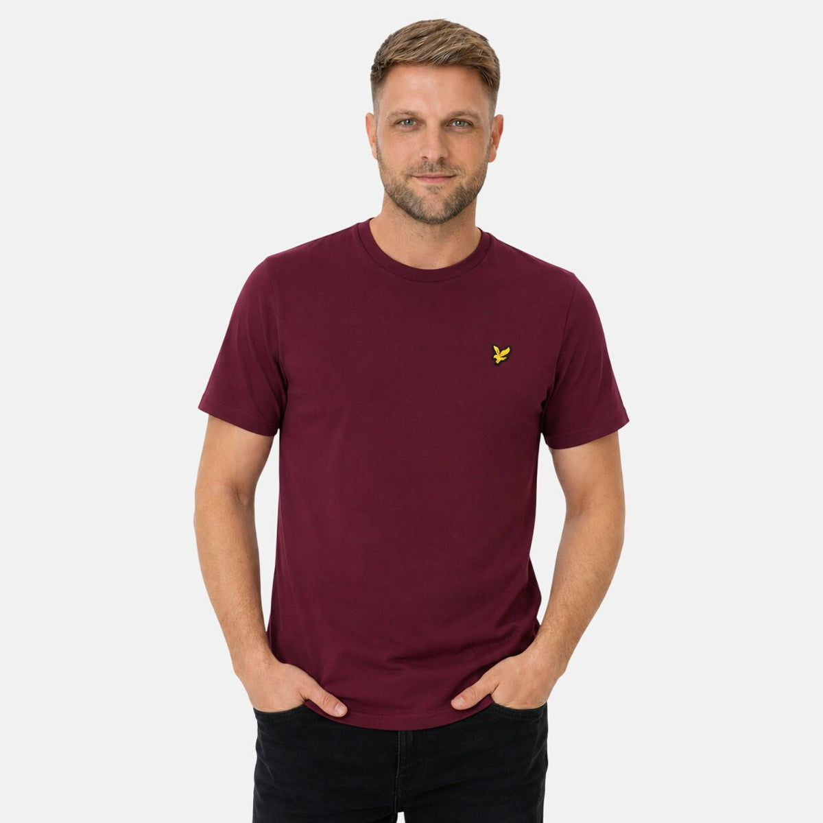 Lyle & Scott Plain T-Shirt Burgundy | Northern Threads Designer Menswear