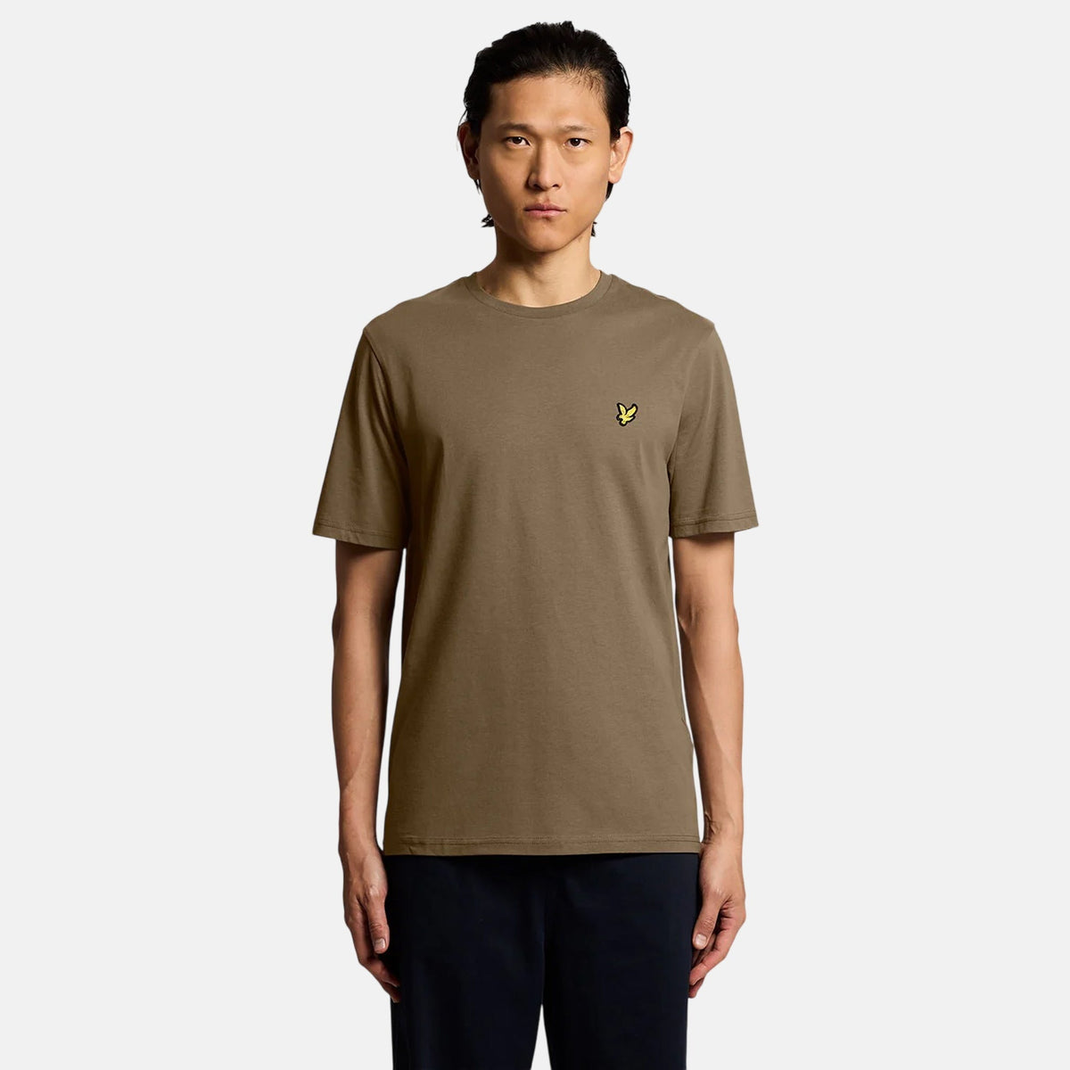 Lyle & Scott Plain T-Shirt Khaki Ash | Northern Threads Designer Menswear