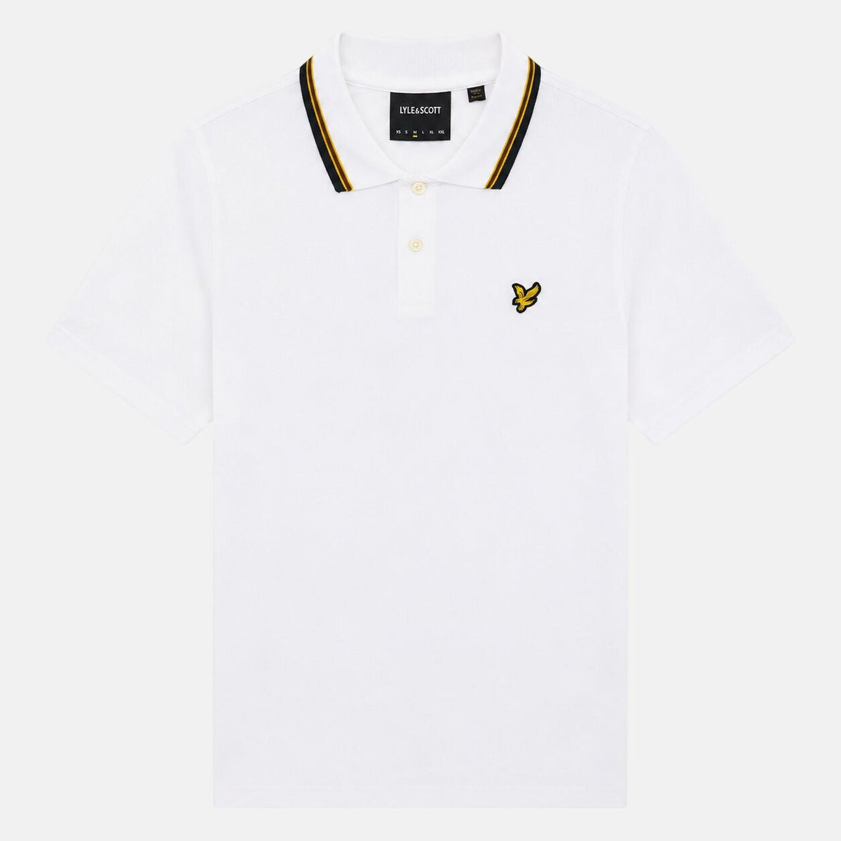 Lyle & Scott Tipped Track Polo Shirt White | Northern Threads Designer Menswear