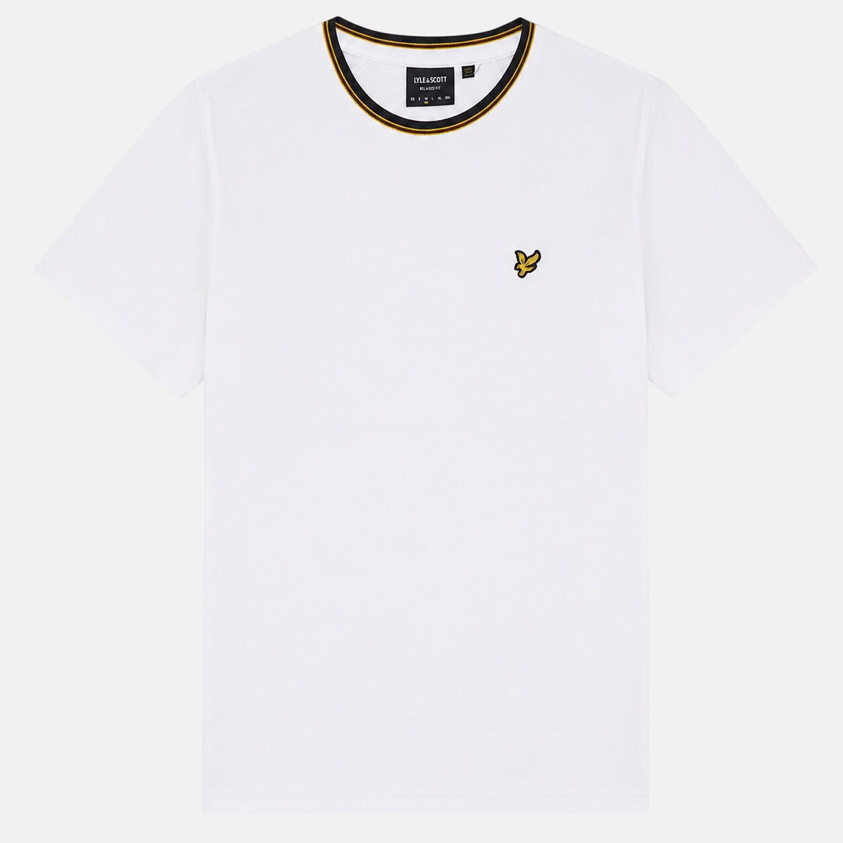 Lyle & Scott Tipped Track T-Shirt White | Northern Threads Designer Menswear