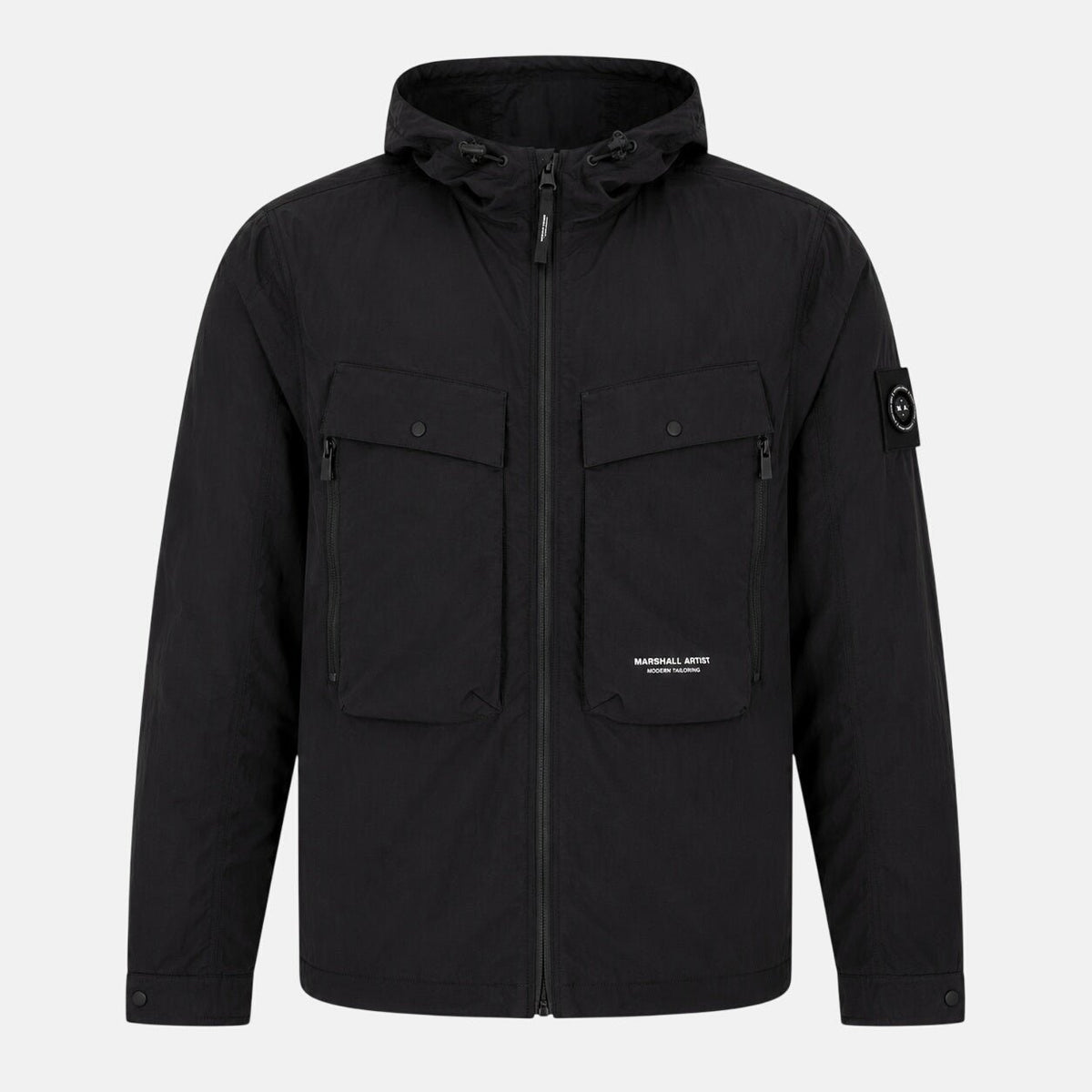 Marshall Artist Amerigo Hooded Overshirt Black | Northern Threads Designer Menswear