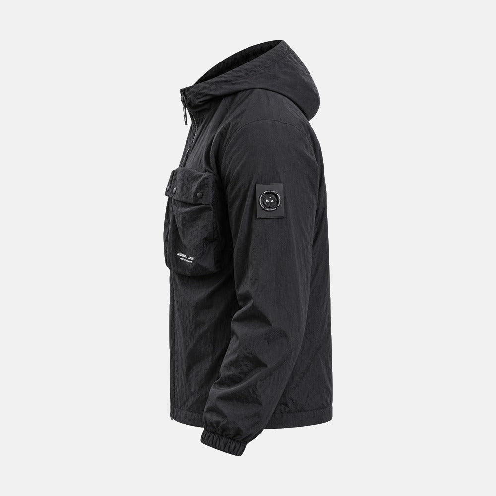 Marshall Artist Centro Hooded Overshirt Black | Northern Threads Designer Menswear