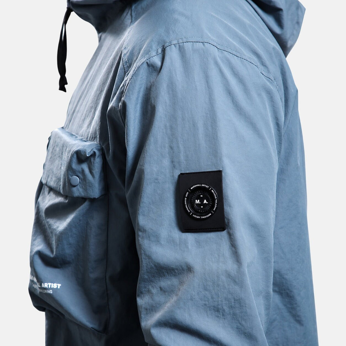 Marshall Artist Centro Hooded Overshirt Storm Grey | Northern Threads Designer Menswear