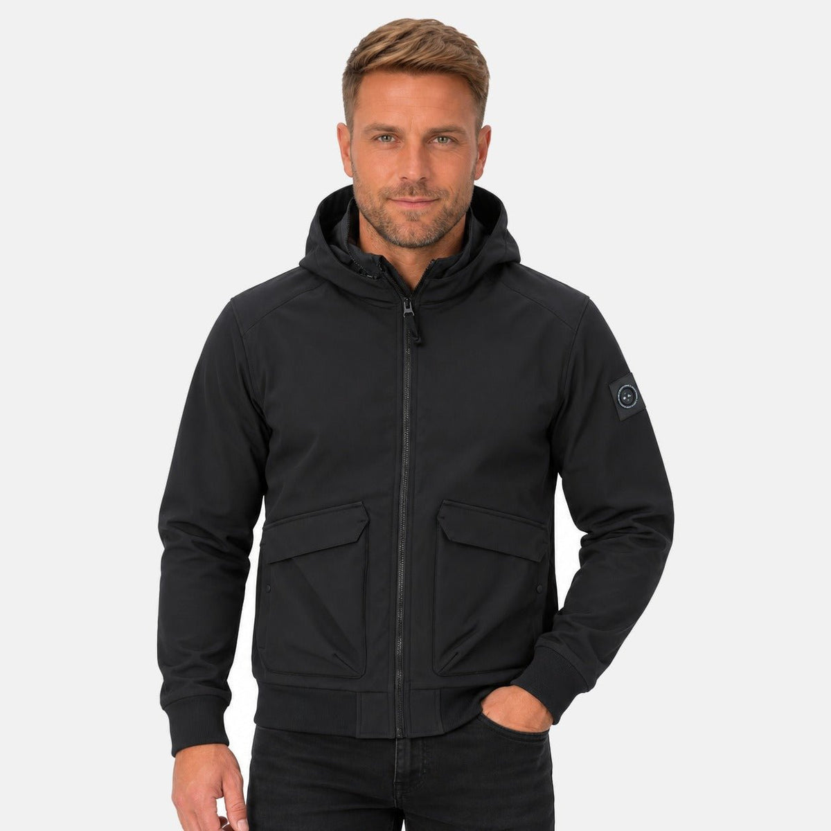 Marshall Artist Kilburn Softshell Jacket Black | Northern Threads Designer Menswear