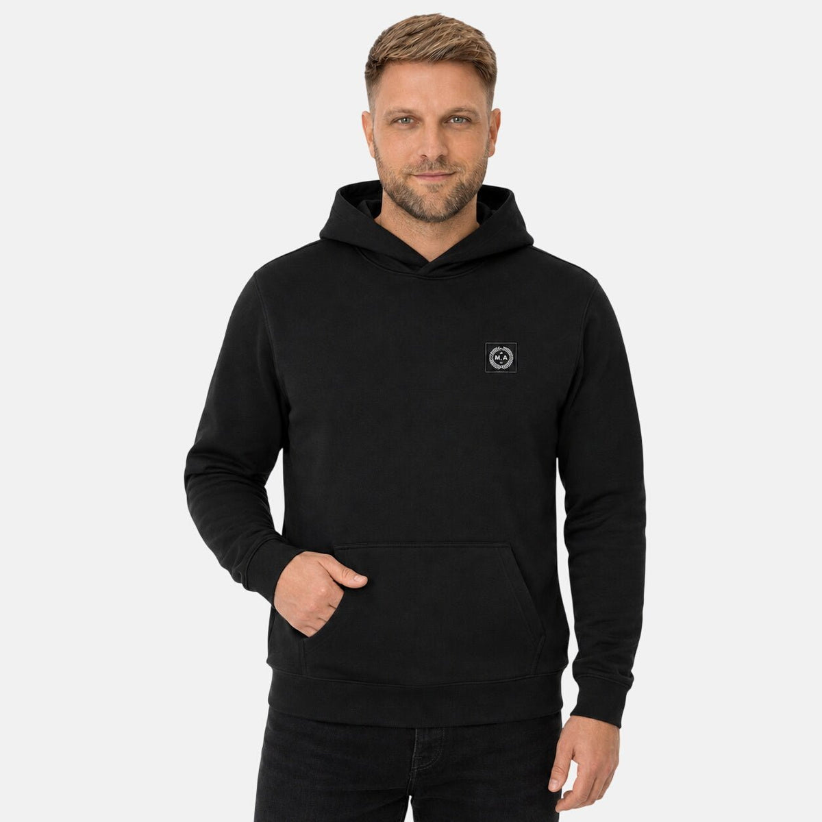 Marshall Artist Marchio Hoodie Black | Northern Threads Designer Menswear