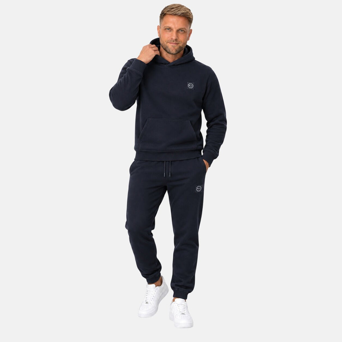 Marshall Artist Marchio Hoodie Navy | Northern Threads Designer Menswear