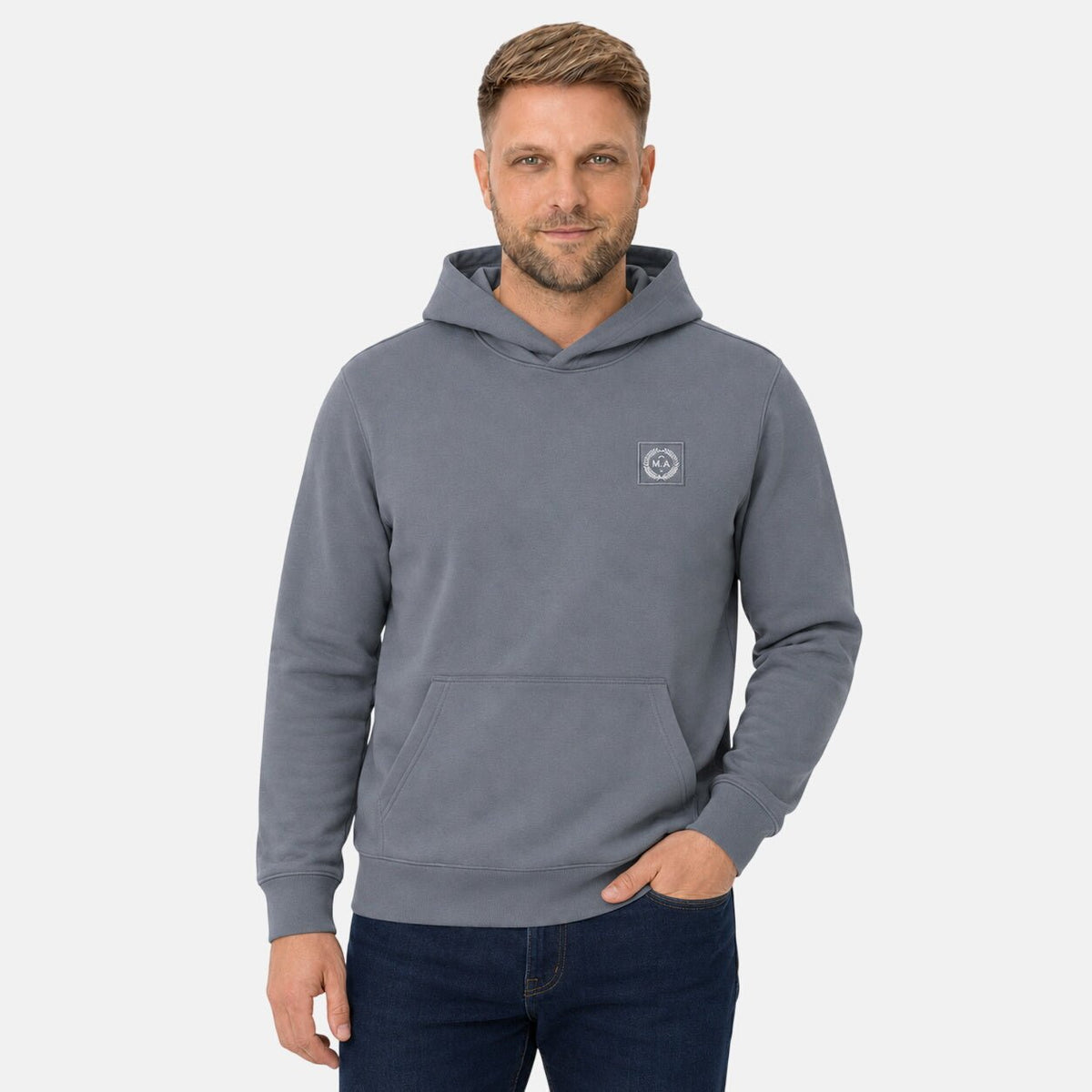Marshall Artist Marchio Hoodie Storm Grey | Northern Threads Designer Menswear