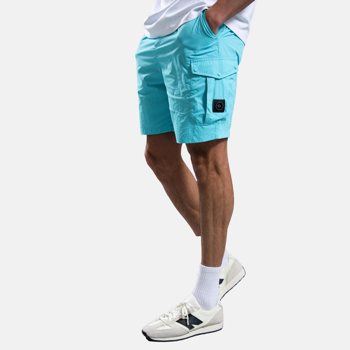 Marshall Artist Newport Cargo Short Cyan | Northern Threads Designer Menswear